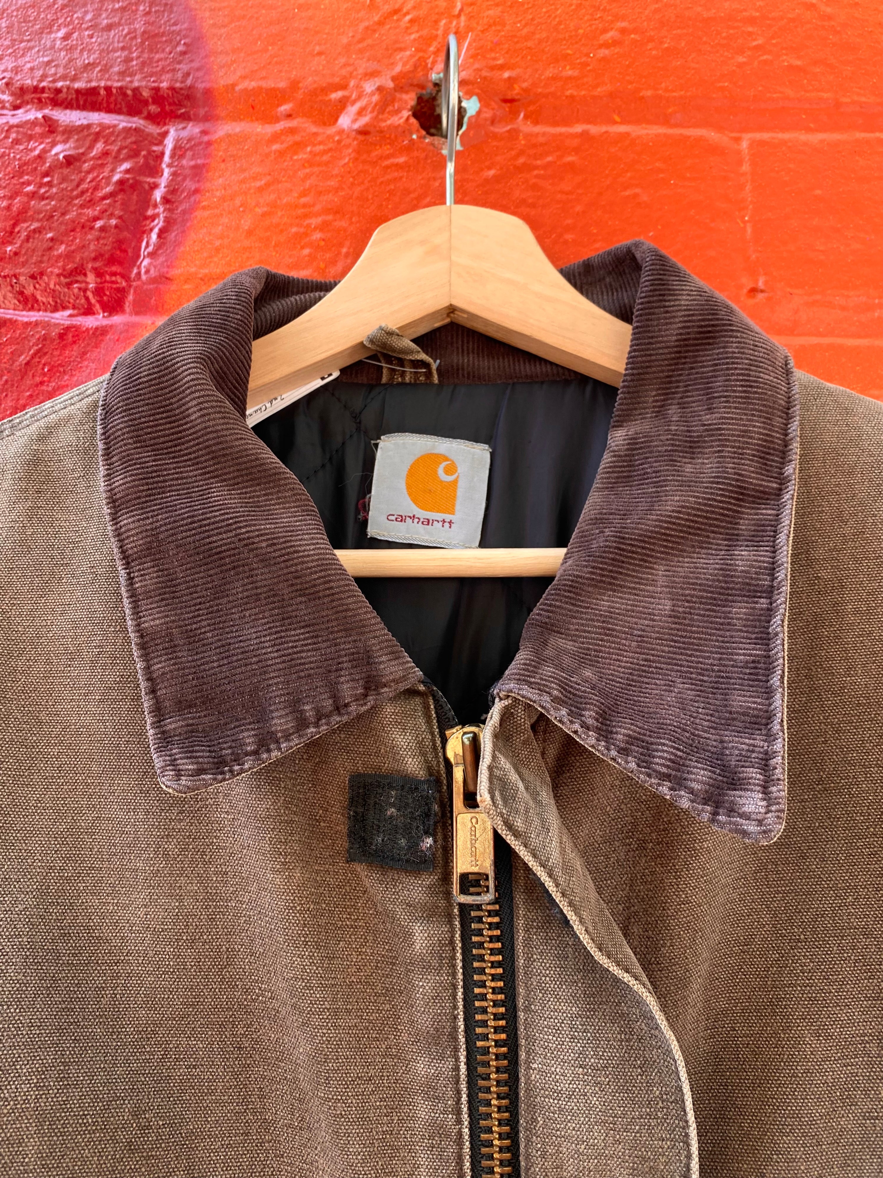 [XL] Vintage Carhartt Faded Brown Arctic Jacket Plum Collar C26