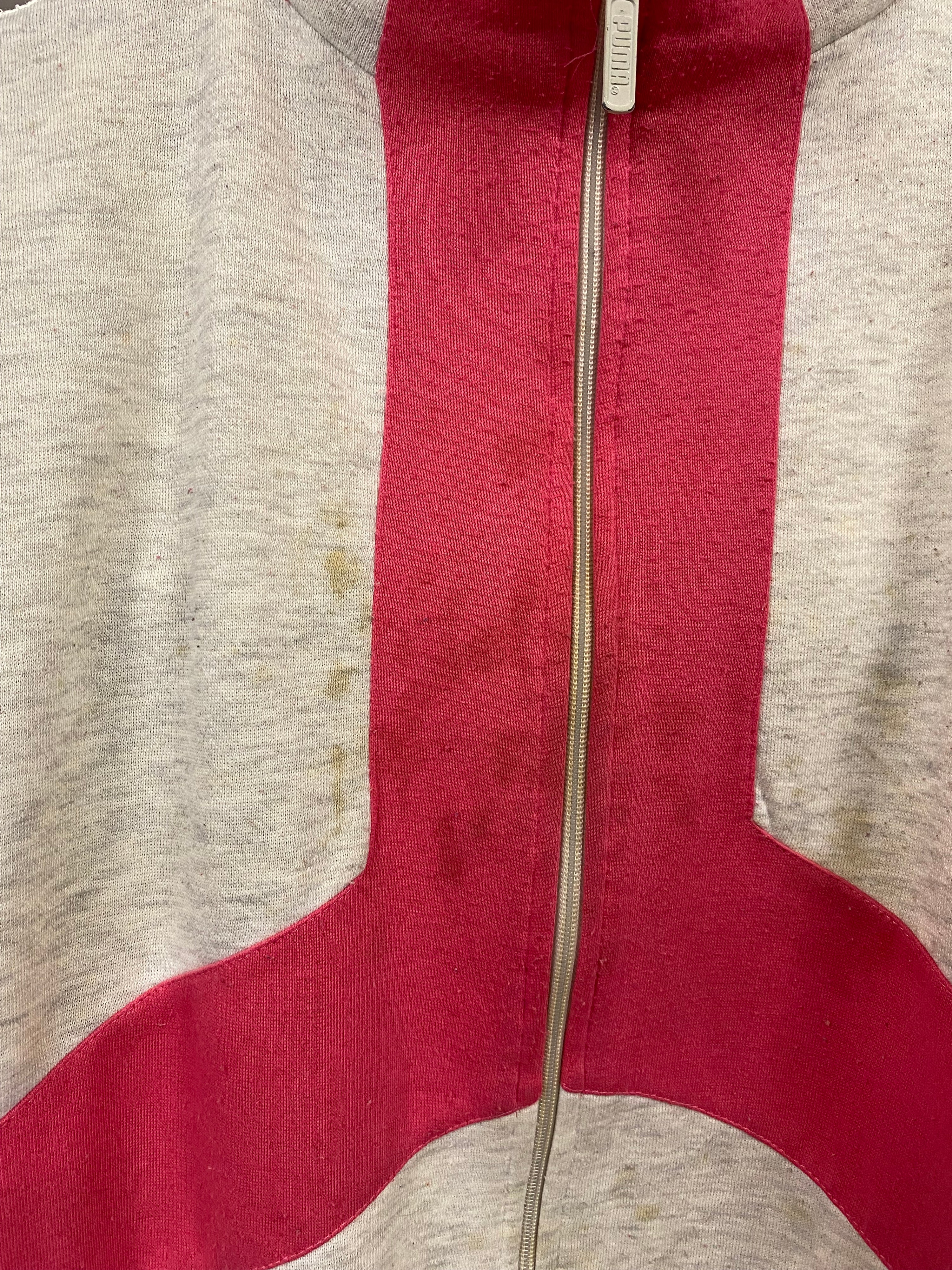 [S] Puma Pink/Grey Zip-up Jumper