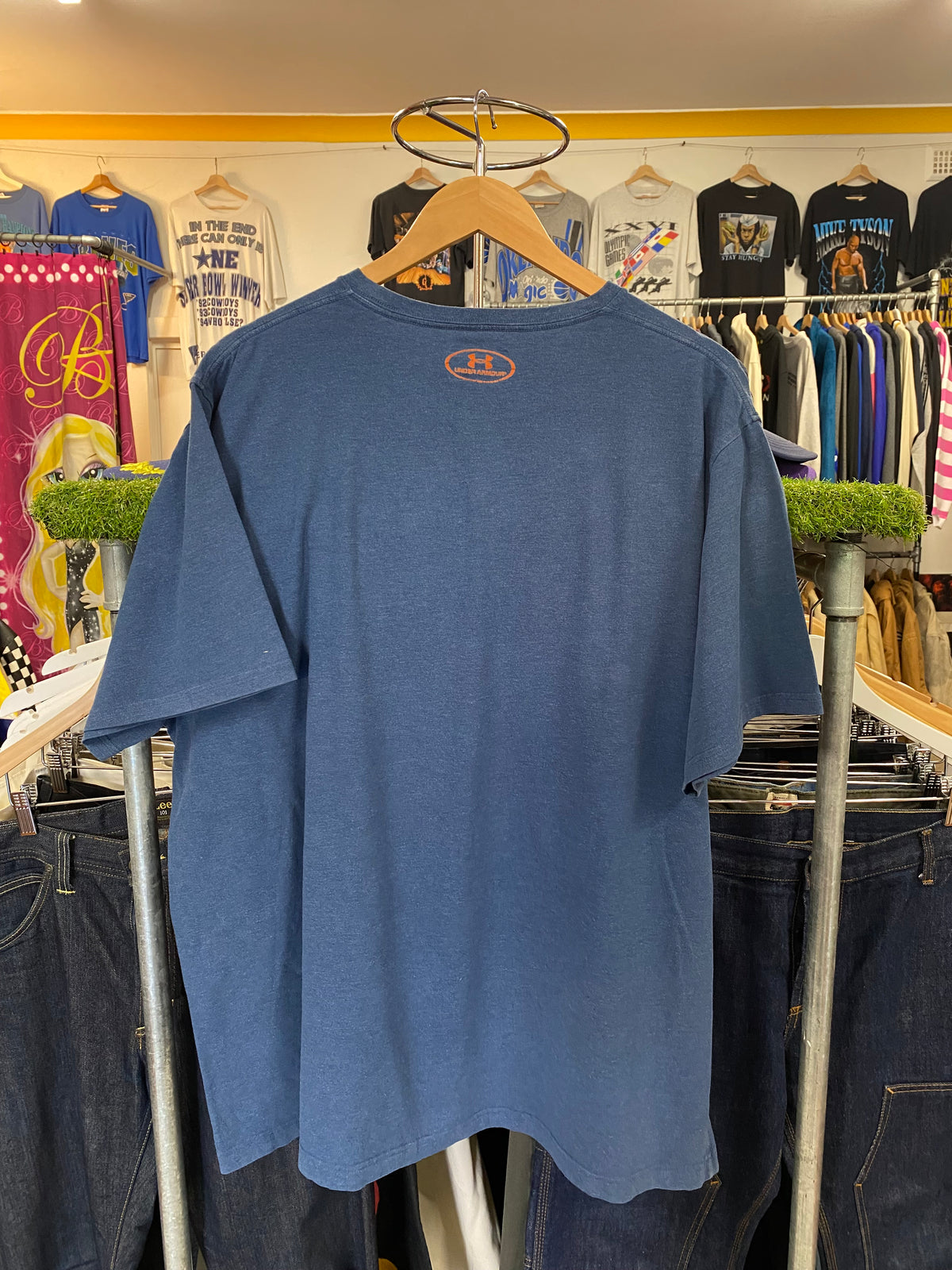 3XL - Under Armour Blue Tee Realtree Logo