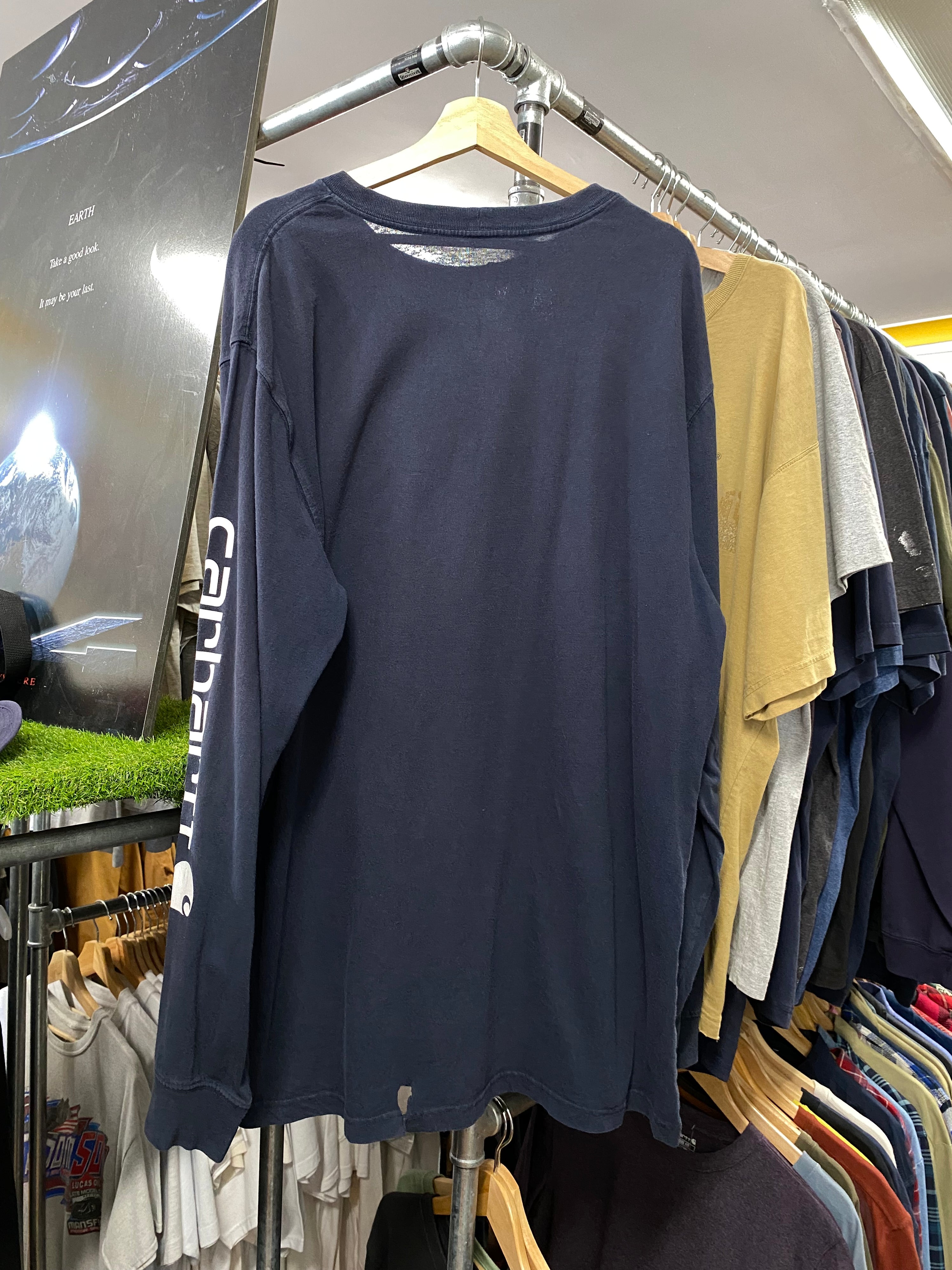 XLT - Faded Black Carhartt LS Tee Sleeve Hit