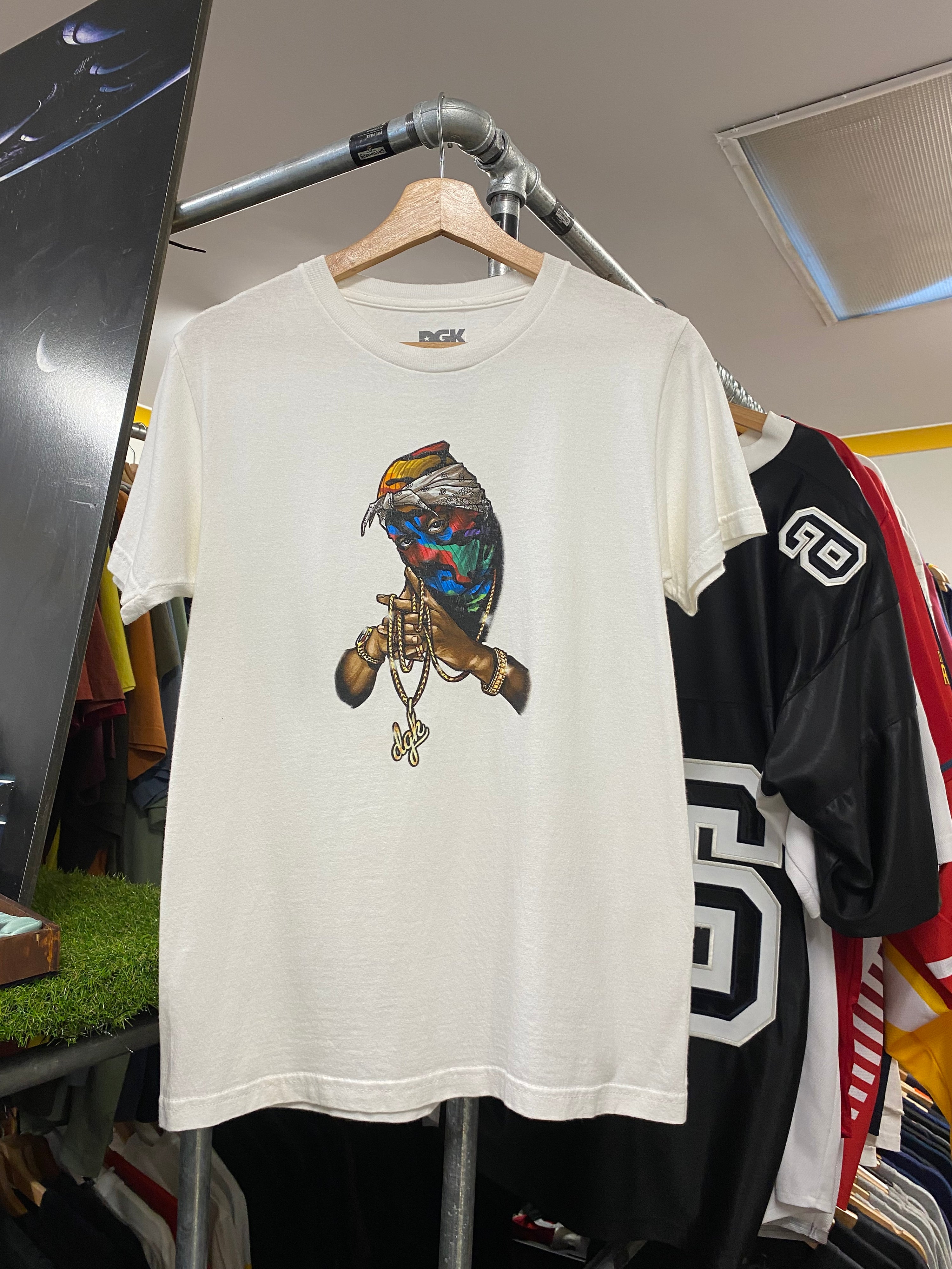 S - DGK Ski Mask Gangster White Tee