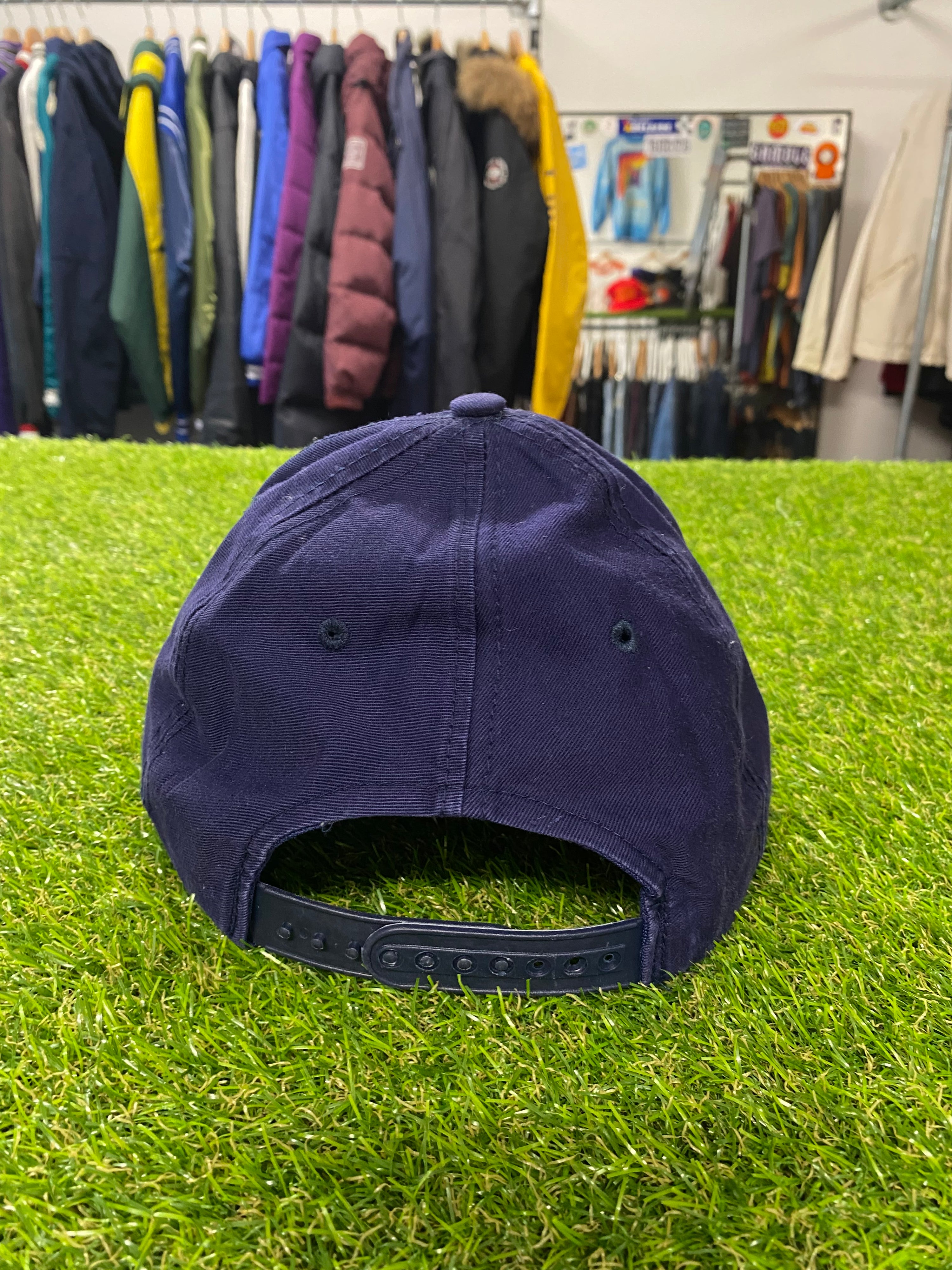 Vintage Embroidered Michelin Blue Hat