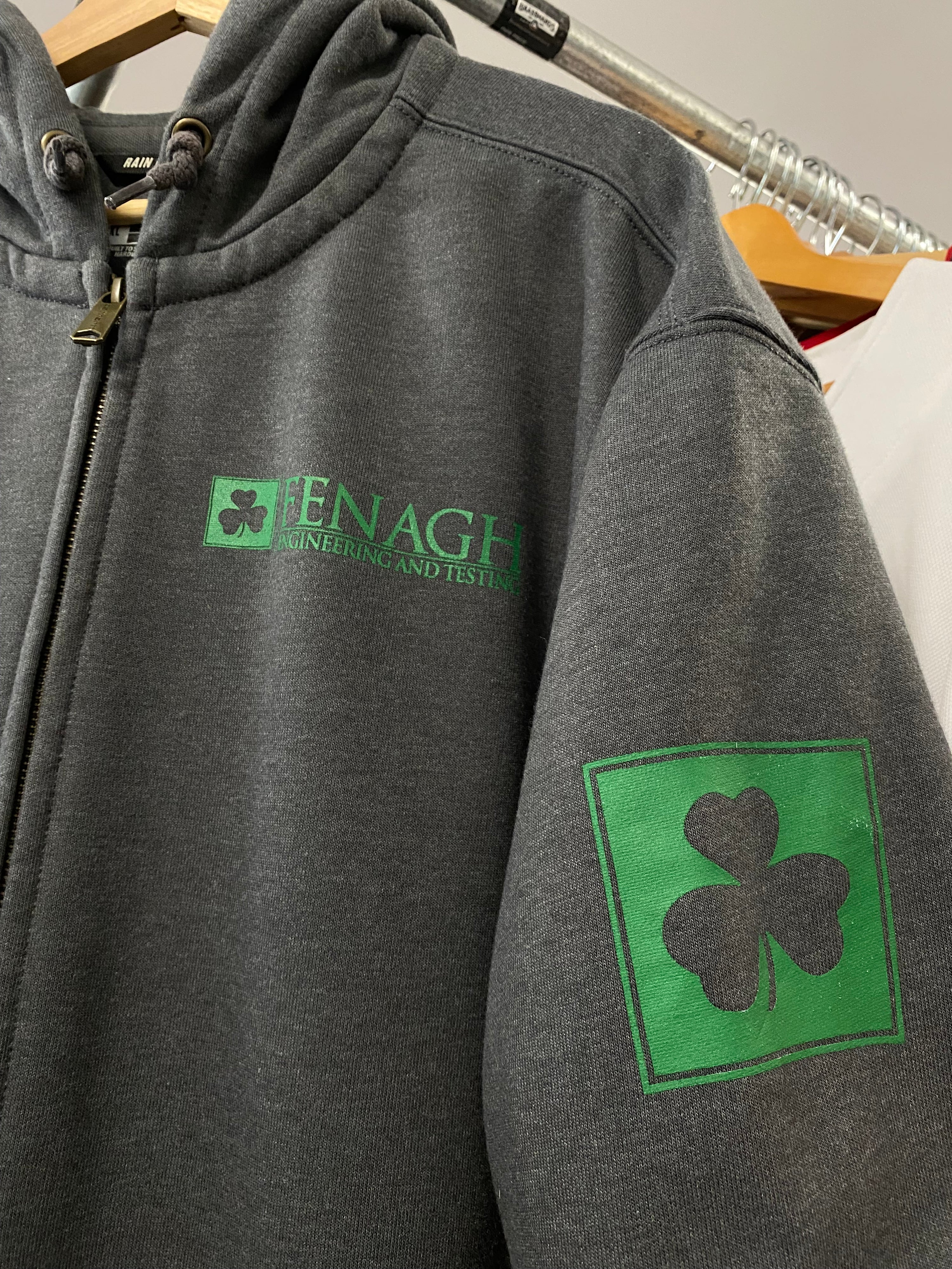 [XL] Carhartt 'Fenagh Engineering' Rain Defencer Grey Zip Up Hoodie