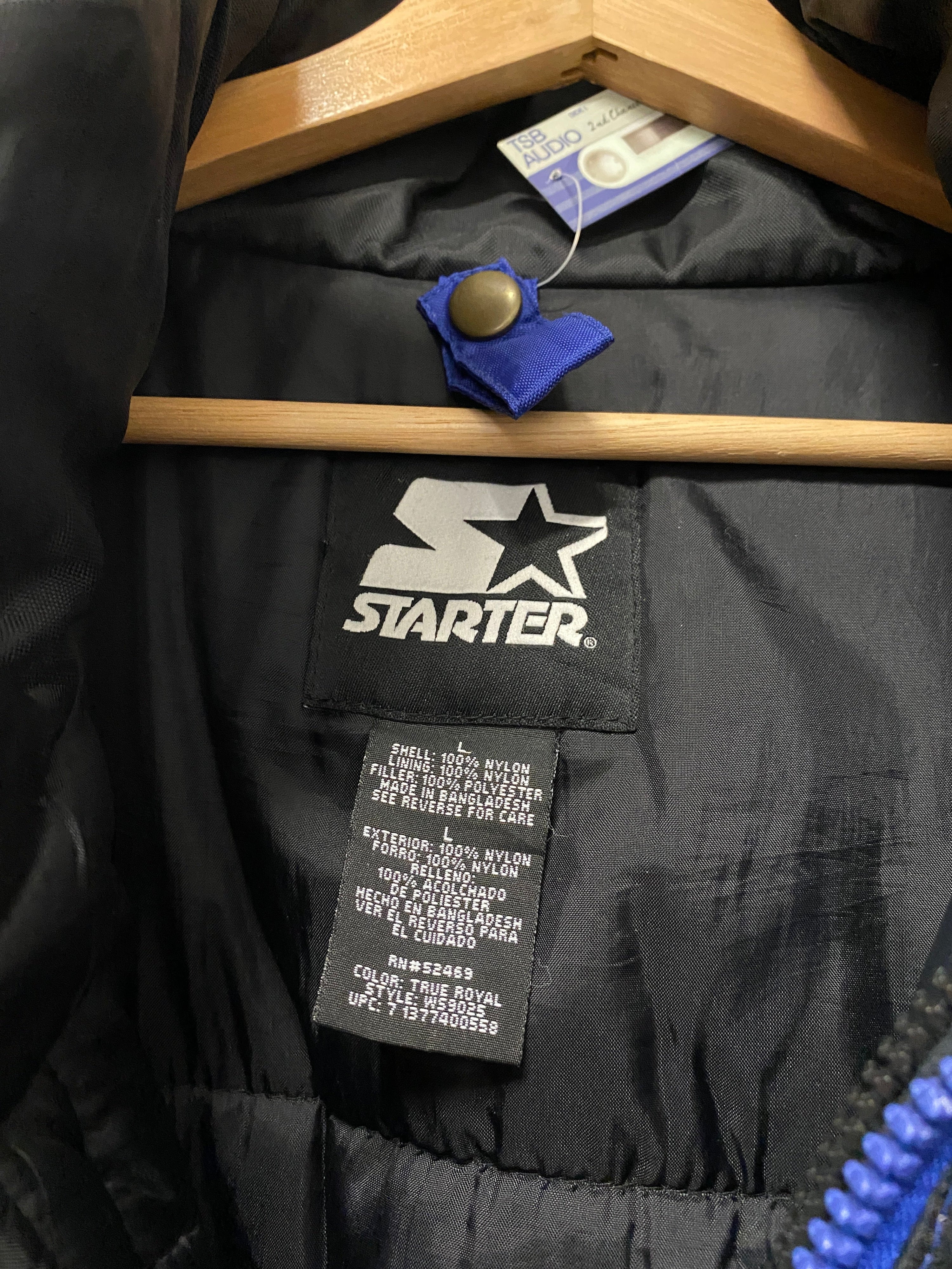 L - Oversize Starter Jacket Blue/Blk