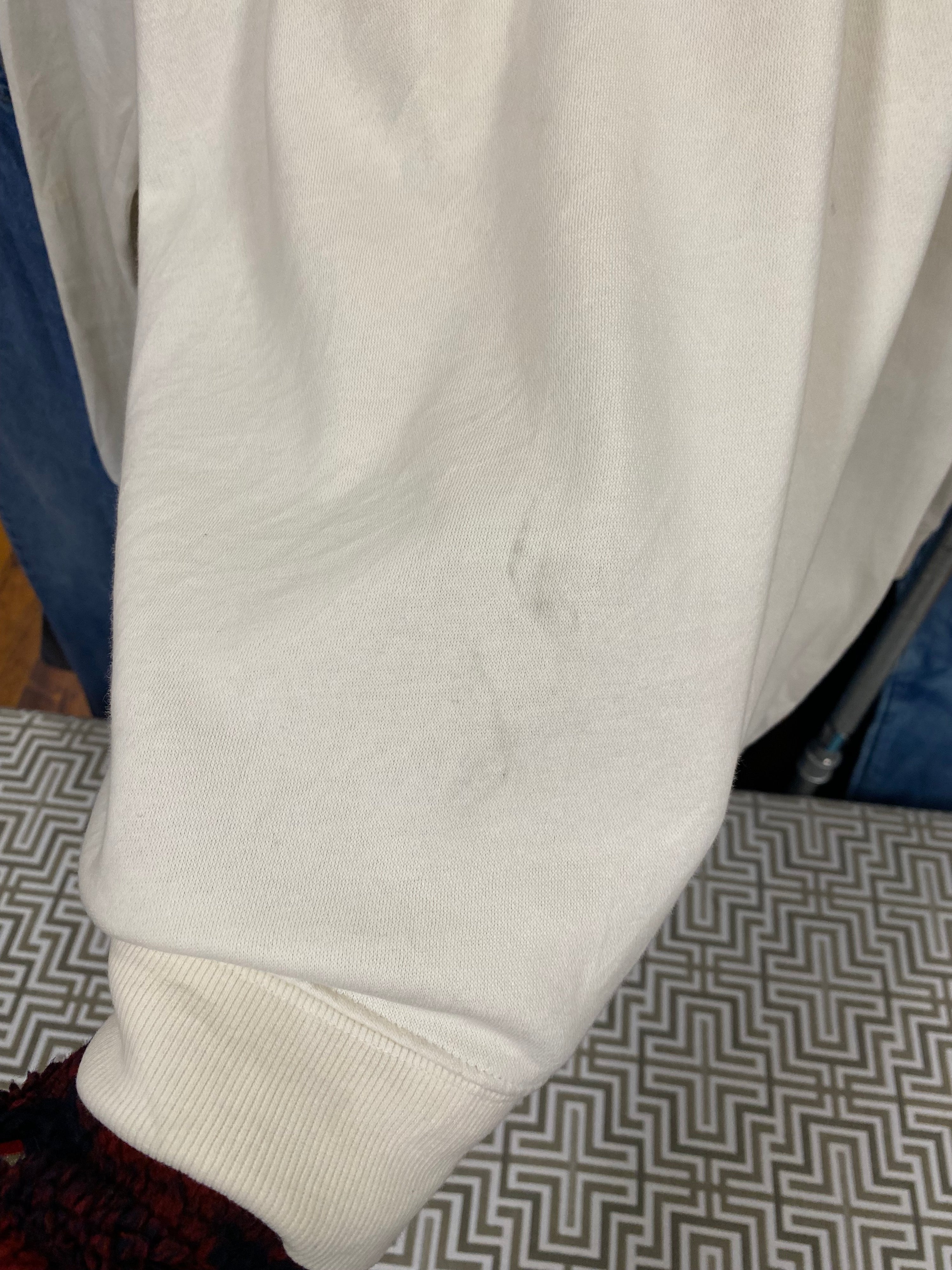 [2XL] Adidas White Hoodie Black Accents