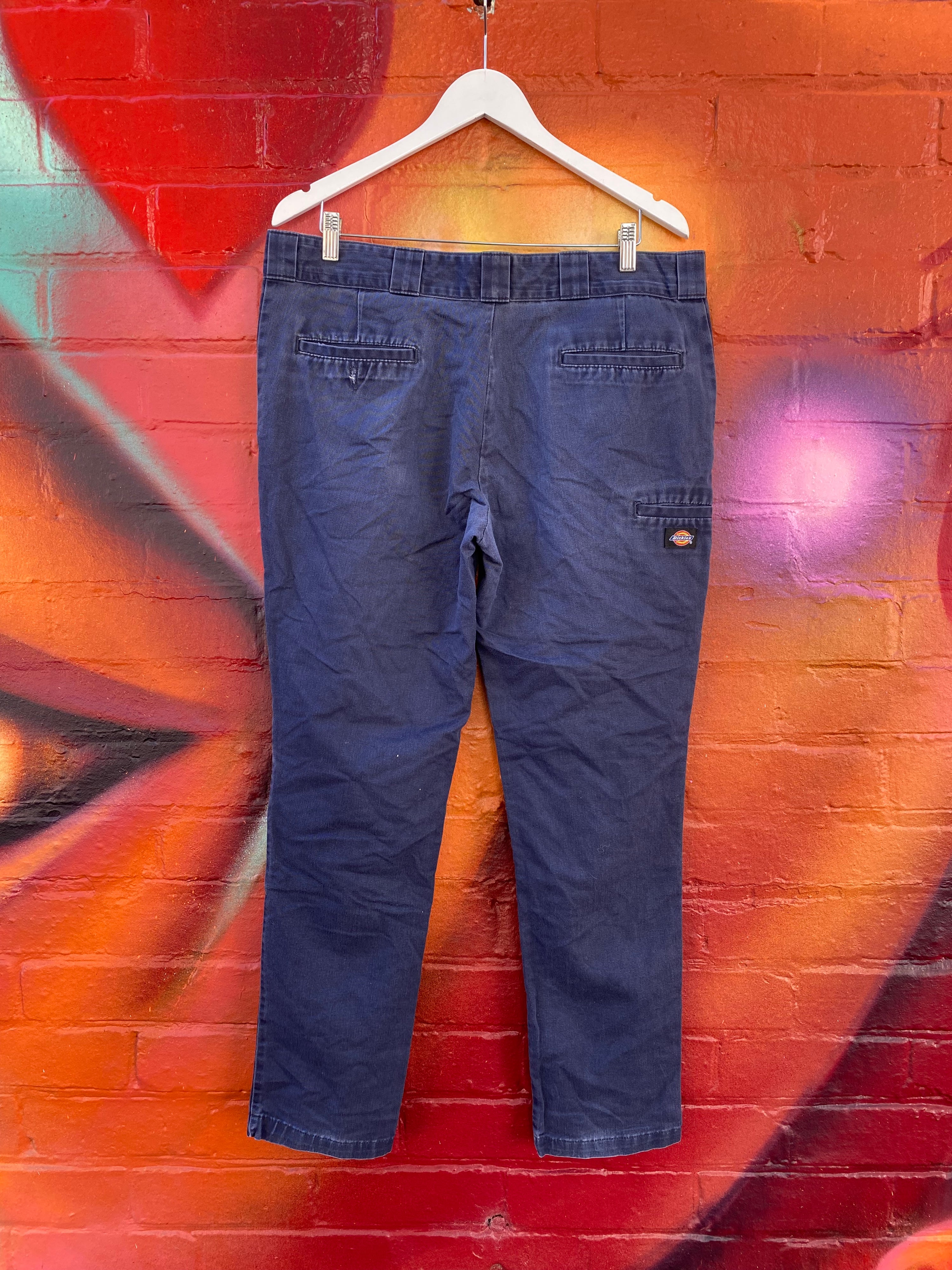 [36] Dickies Skinny Straight Navy Work Pants D161