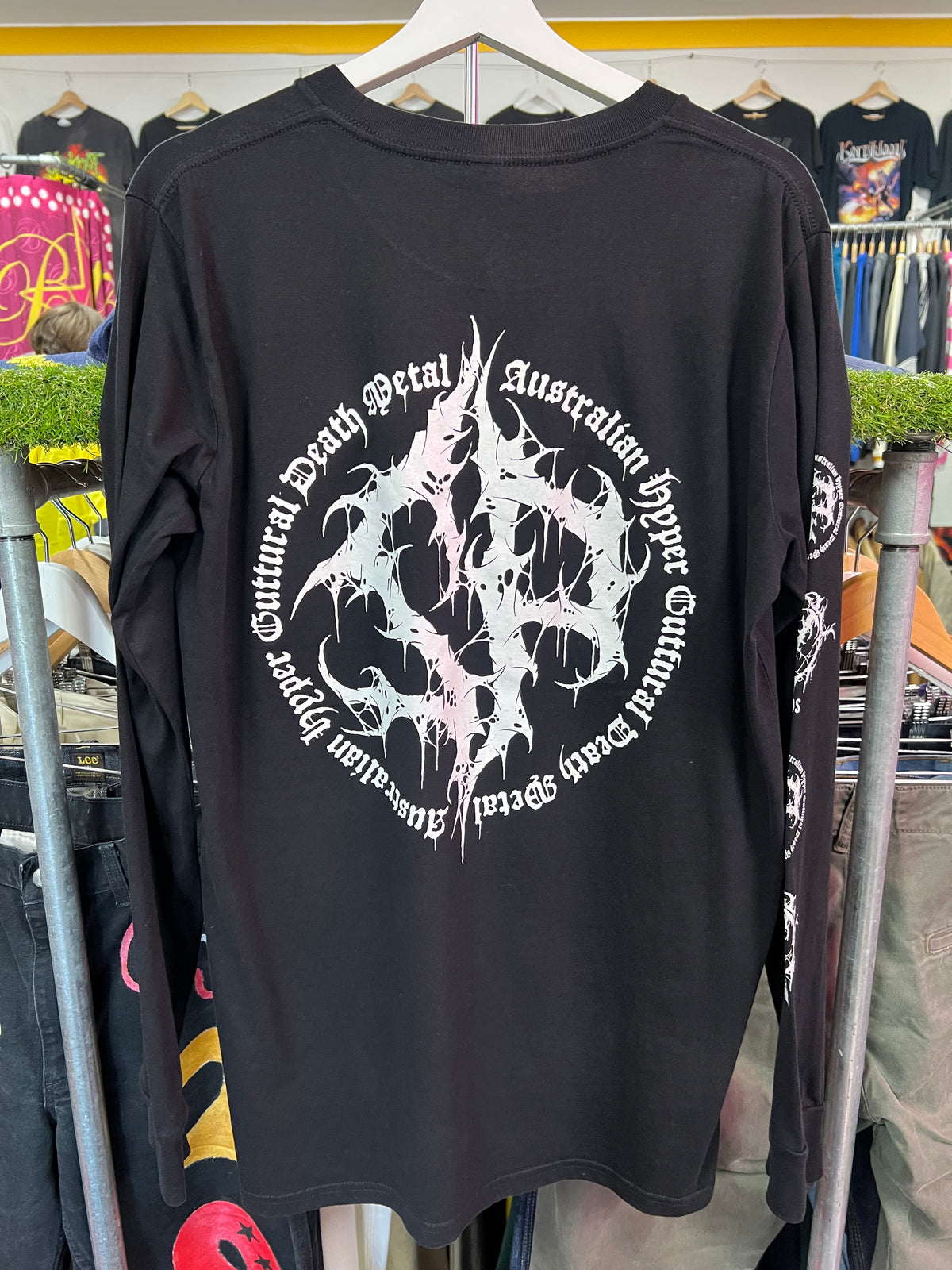 [L] Australian Hyper Guttural Death Metal Long Sleeve Tshirt