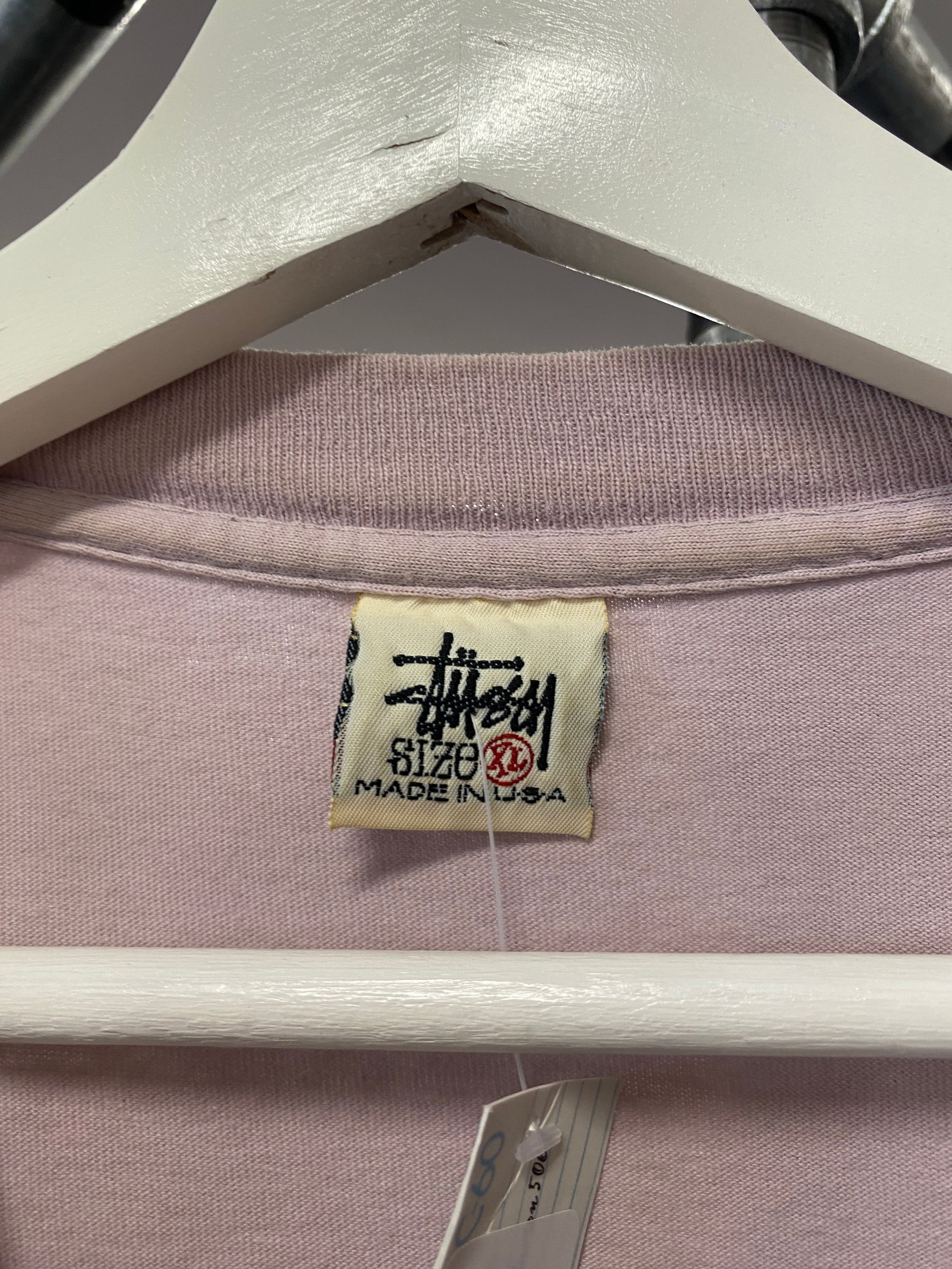 XL - Vintage 1990s Stussy Light Purple DS Tee