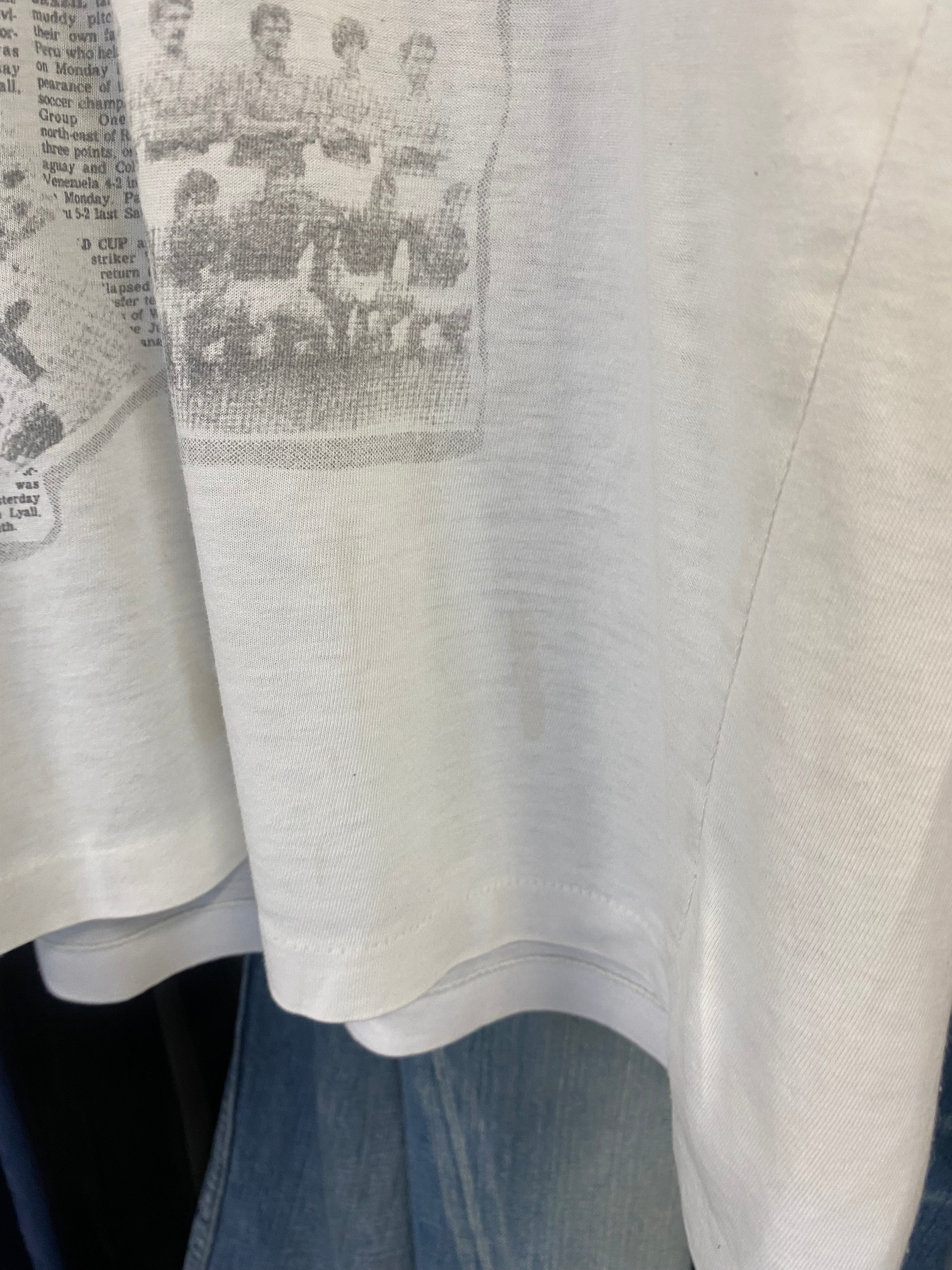 XL - Vintage Adidas World Cup Italy White Tee