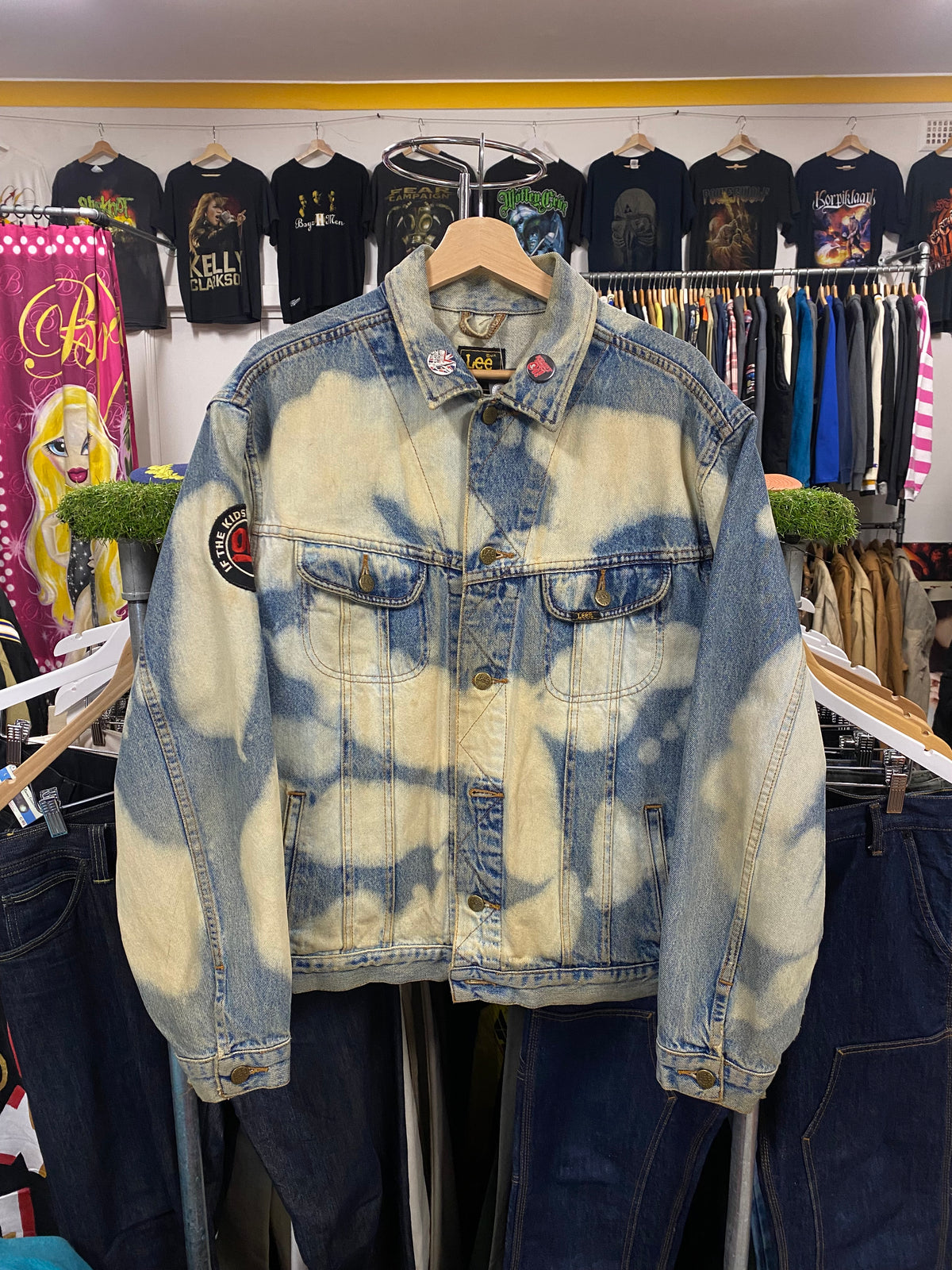 [XL] Vintage LEE Riders Acid Wash Denim Jacket