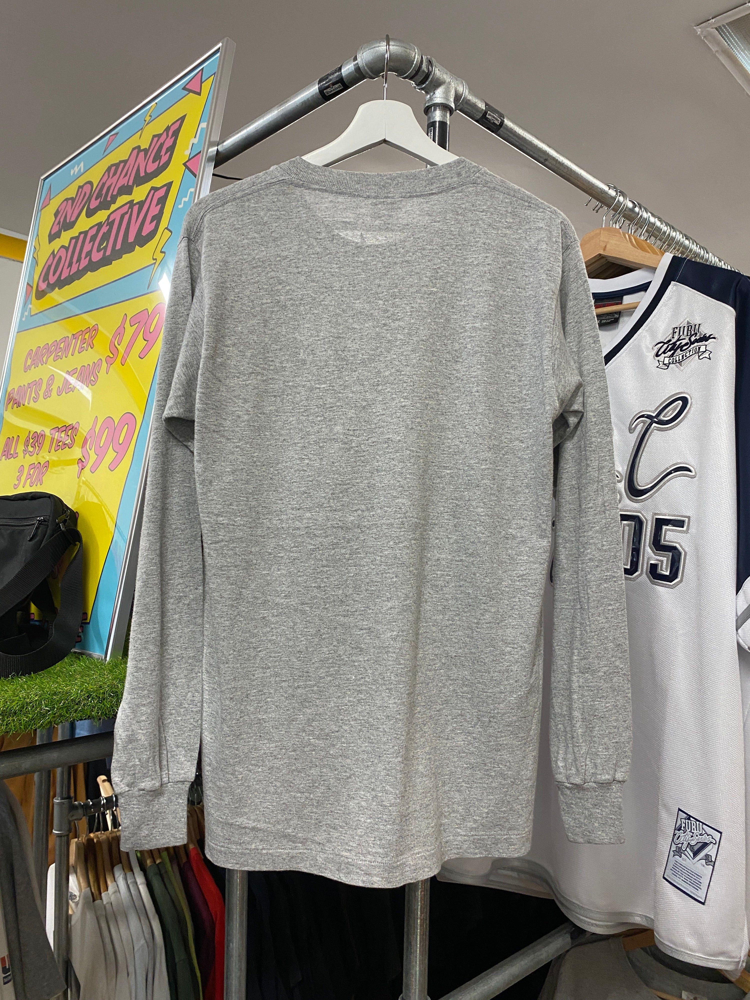 M - Nike Black/Red/Blue Big Centre Logo Grey Tee