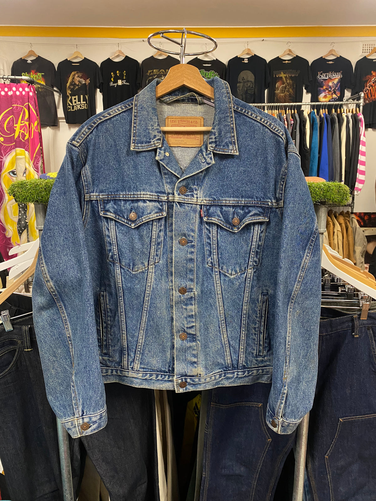 [S] Levi's Blue Denim Trucker Jacket Regular