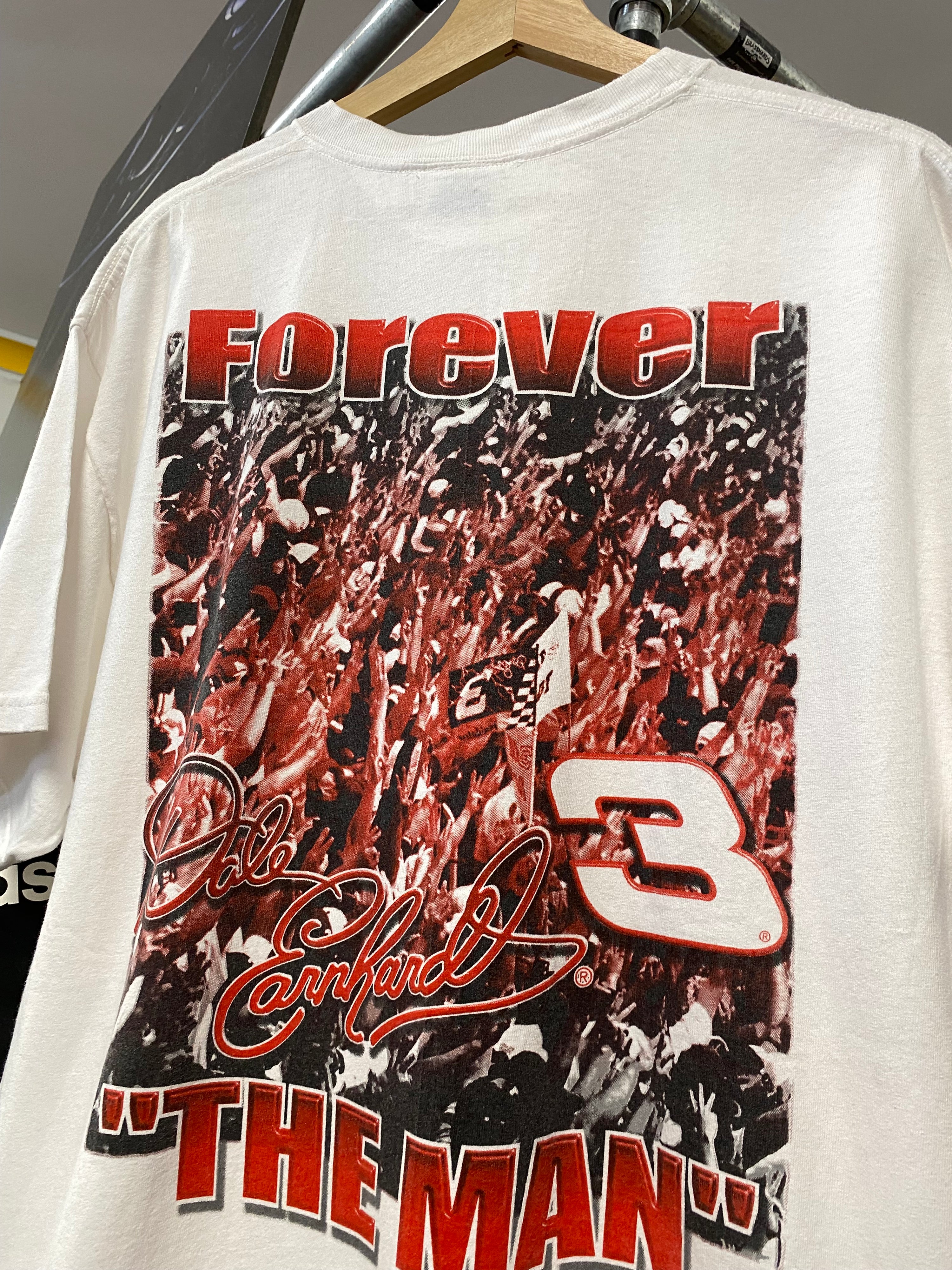 [L] Dale Earndhardt Forever The Man DS White Tee