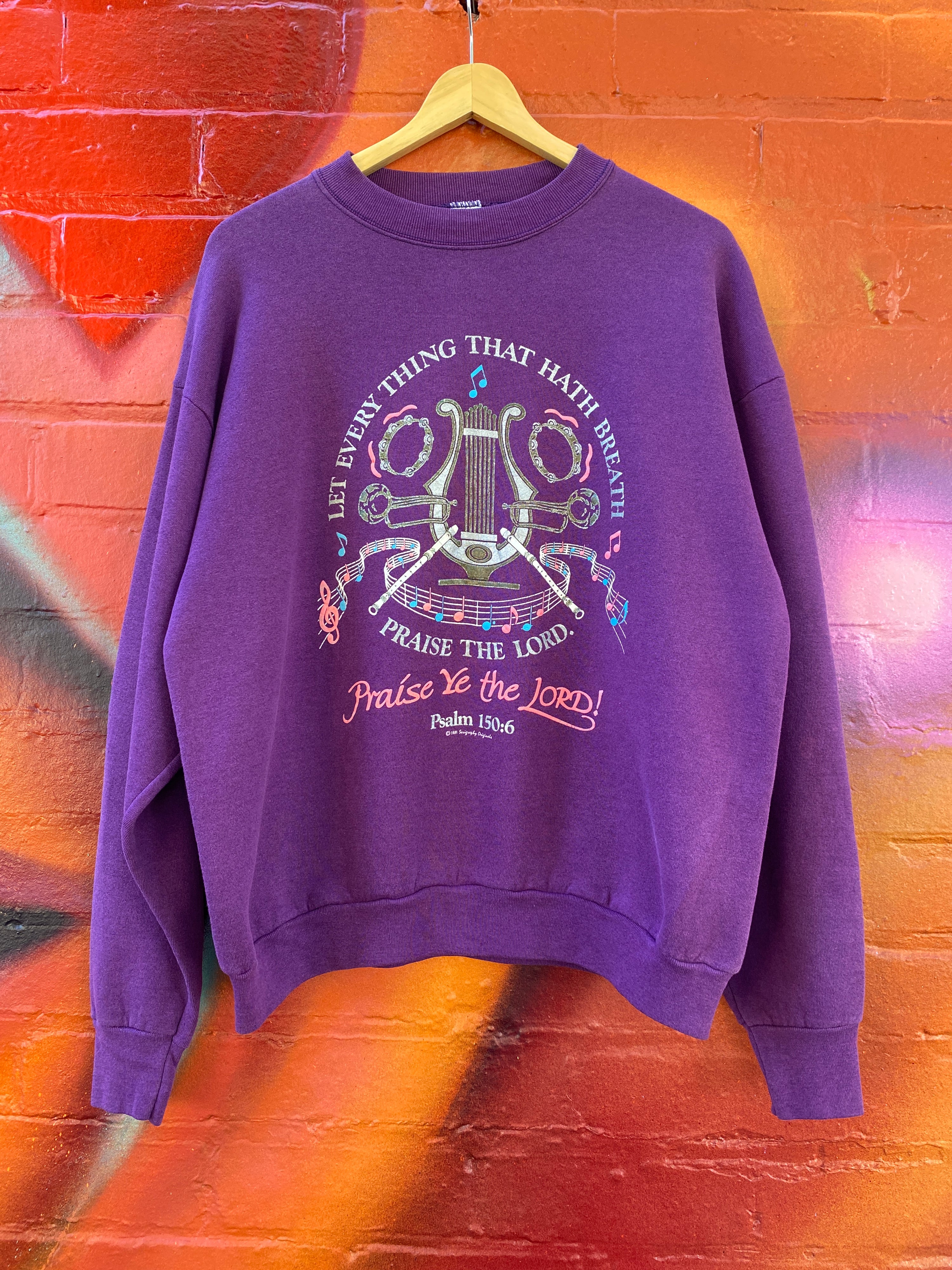 XL - 1991 Praise The Lord Purple Jumper