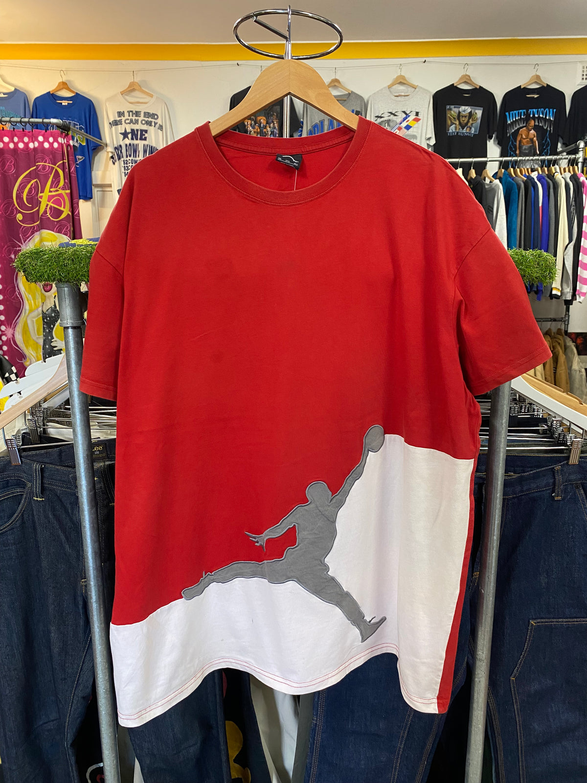 3XL - Nike Jordan Logo Embroidered Red/White 50/50