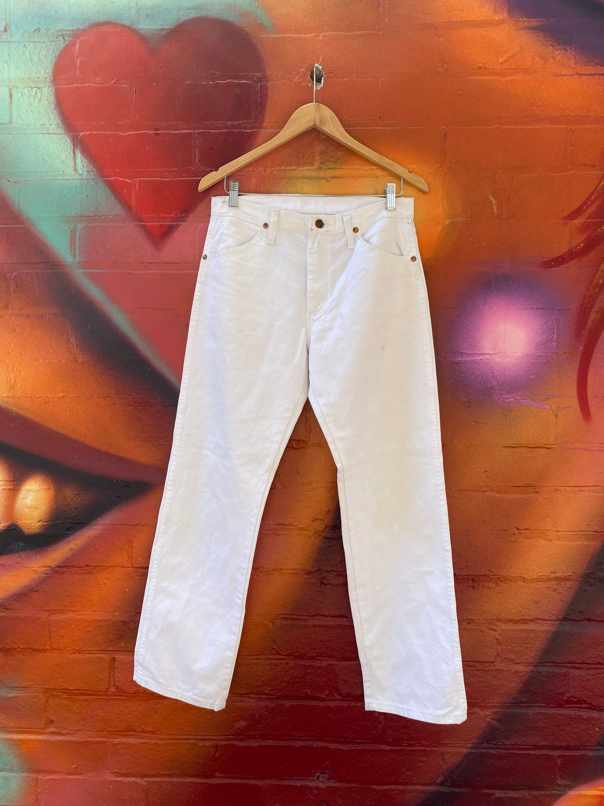 [30] Wrangler White Painter Pants