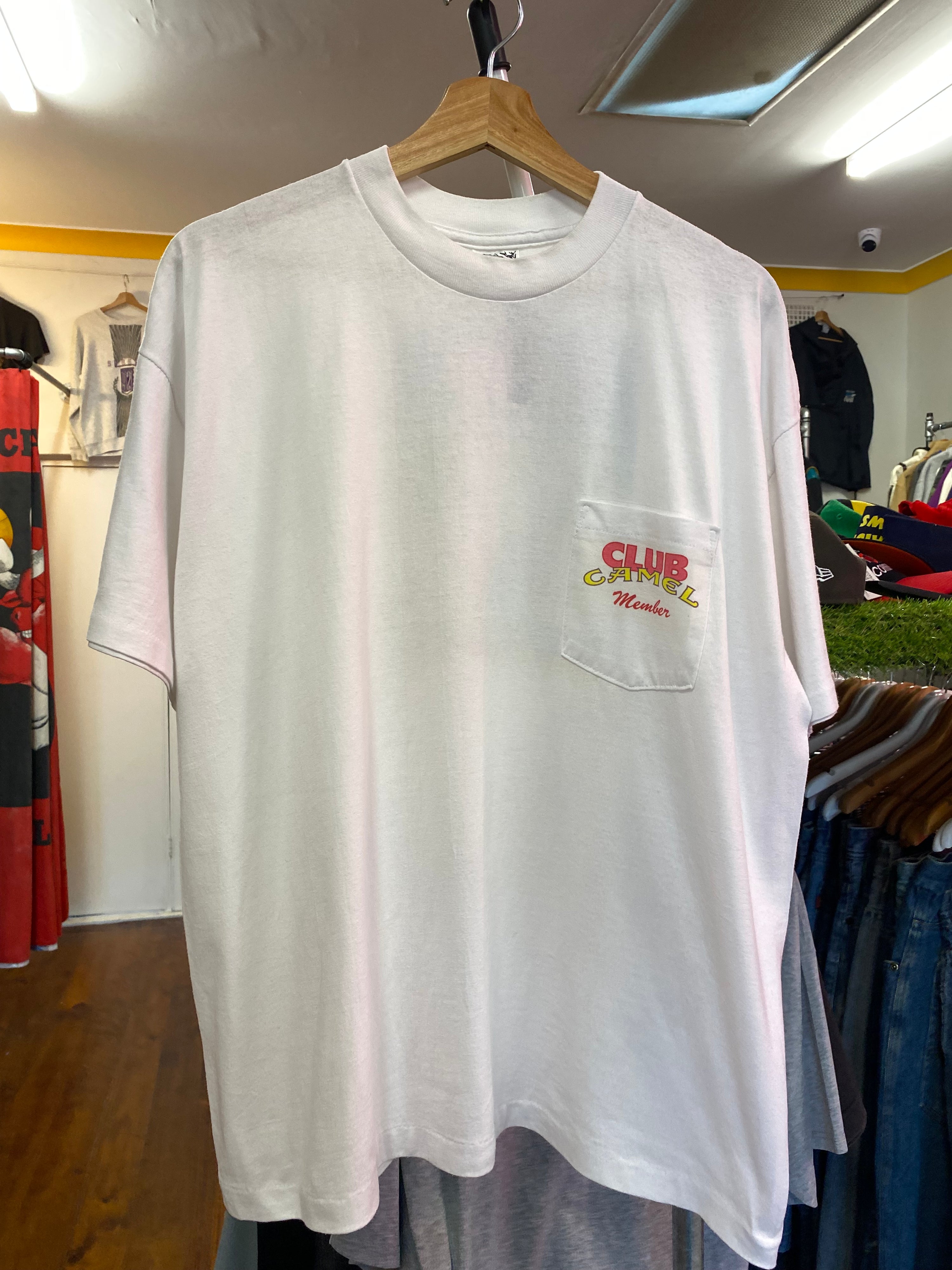 XL - Vintage Club Camel Members Pocket Tee