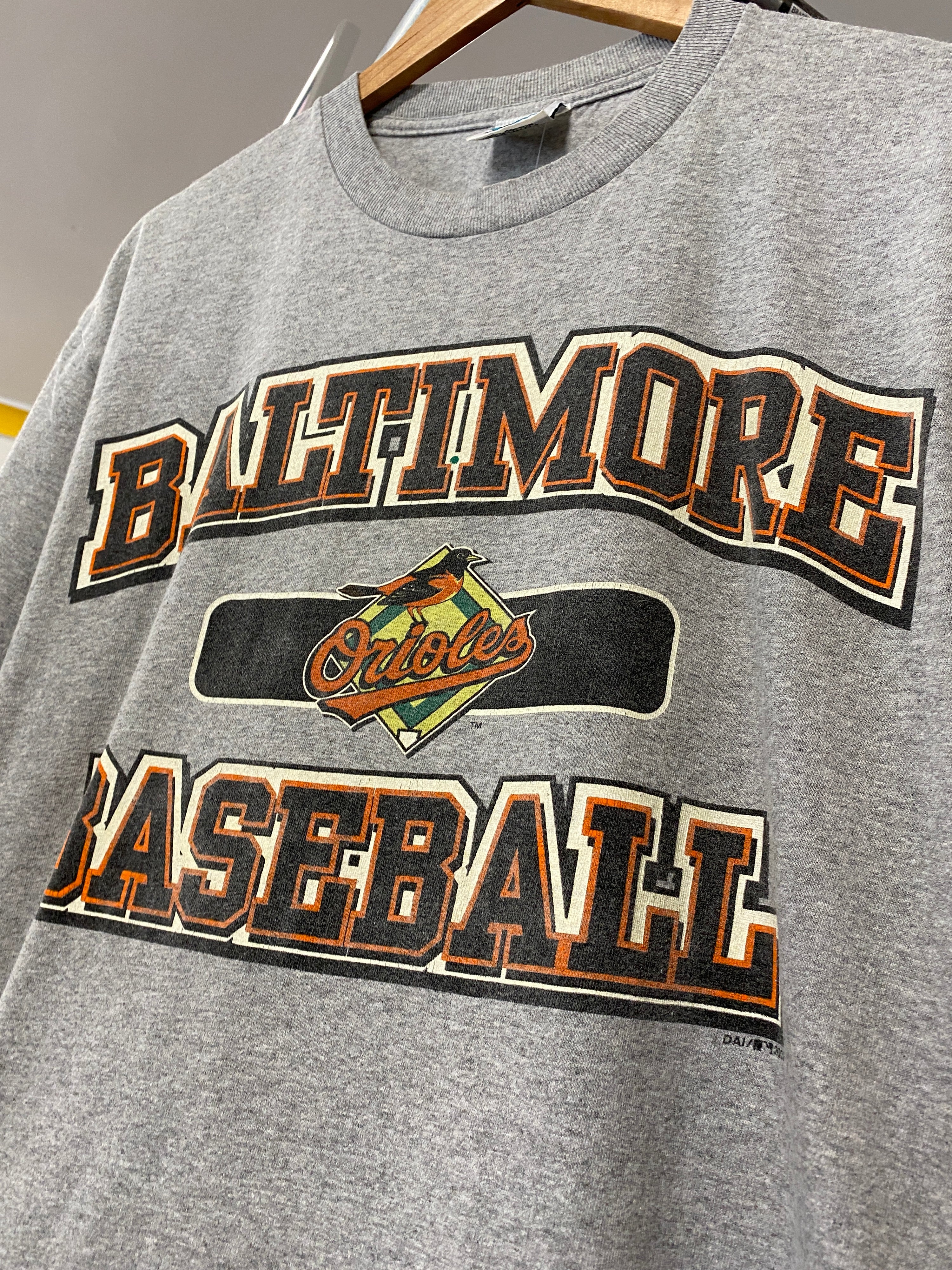 L - 2002 Orioles Baltimore Baseball Grey Tee