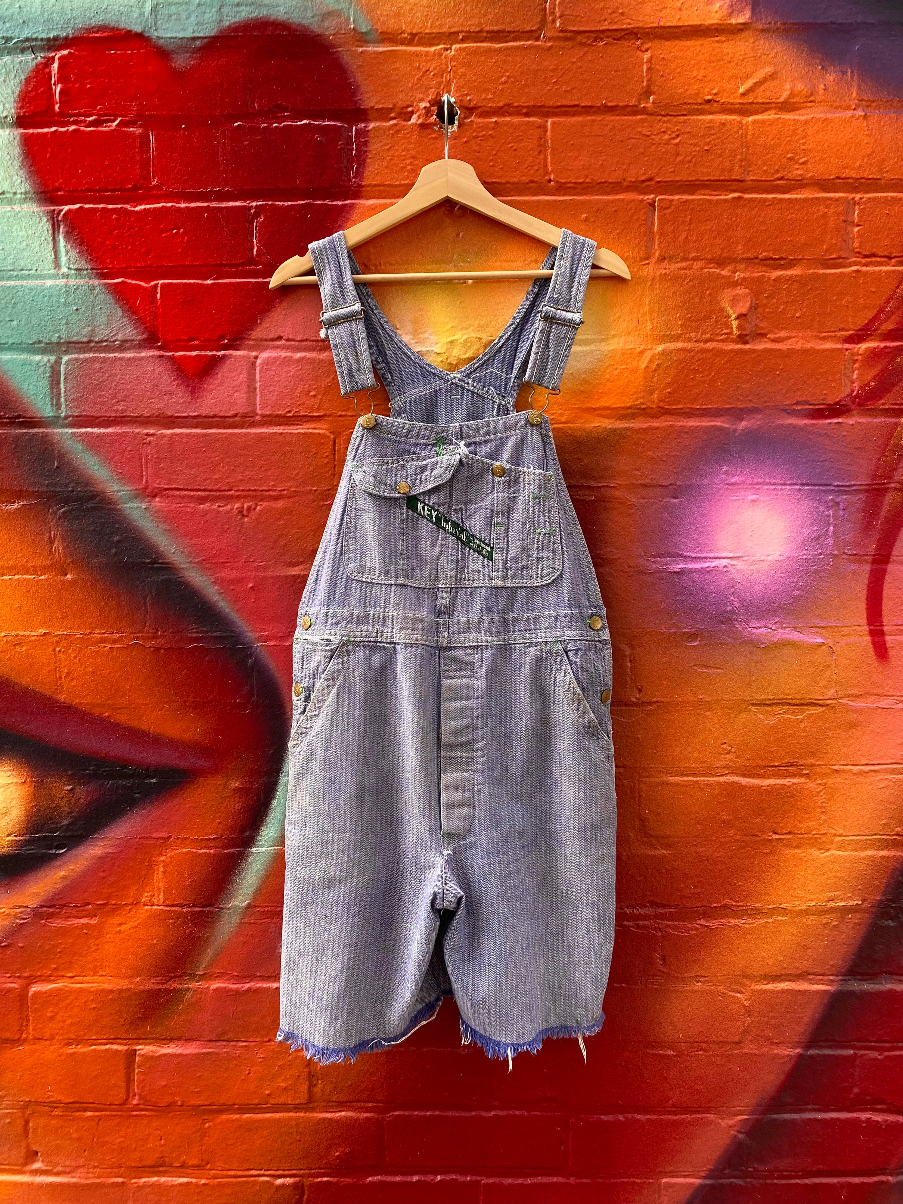 [M] Key Imperial Cutoff Light Blue Overalls