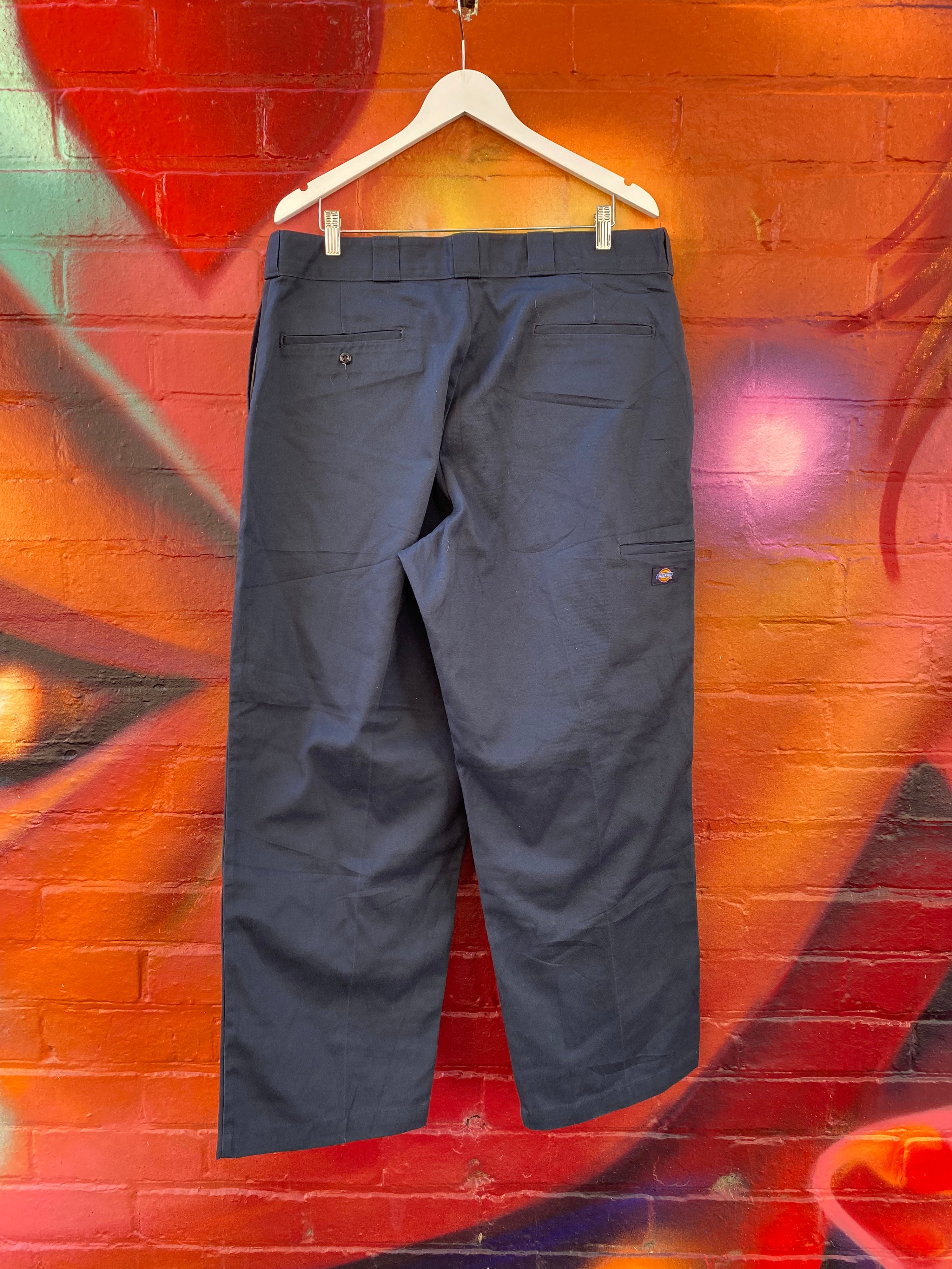 [38] Dickies Navy Double Knee Work Pants D142