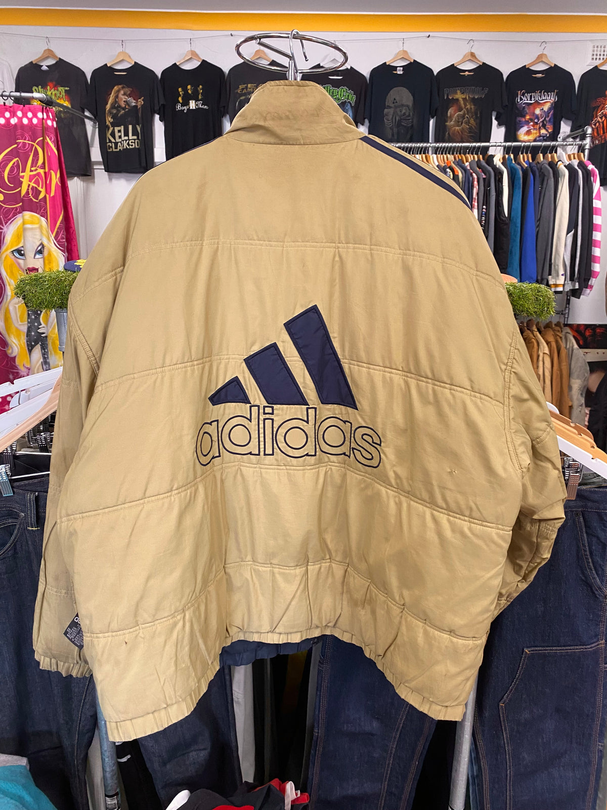 [XL] Y2K Adidas Reversable Blue/Gold Jacket