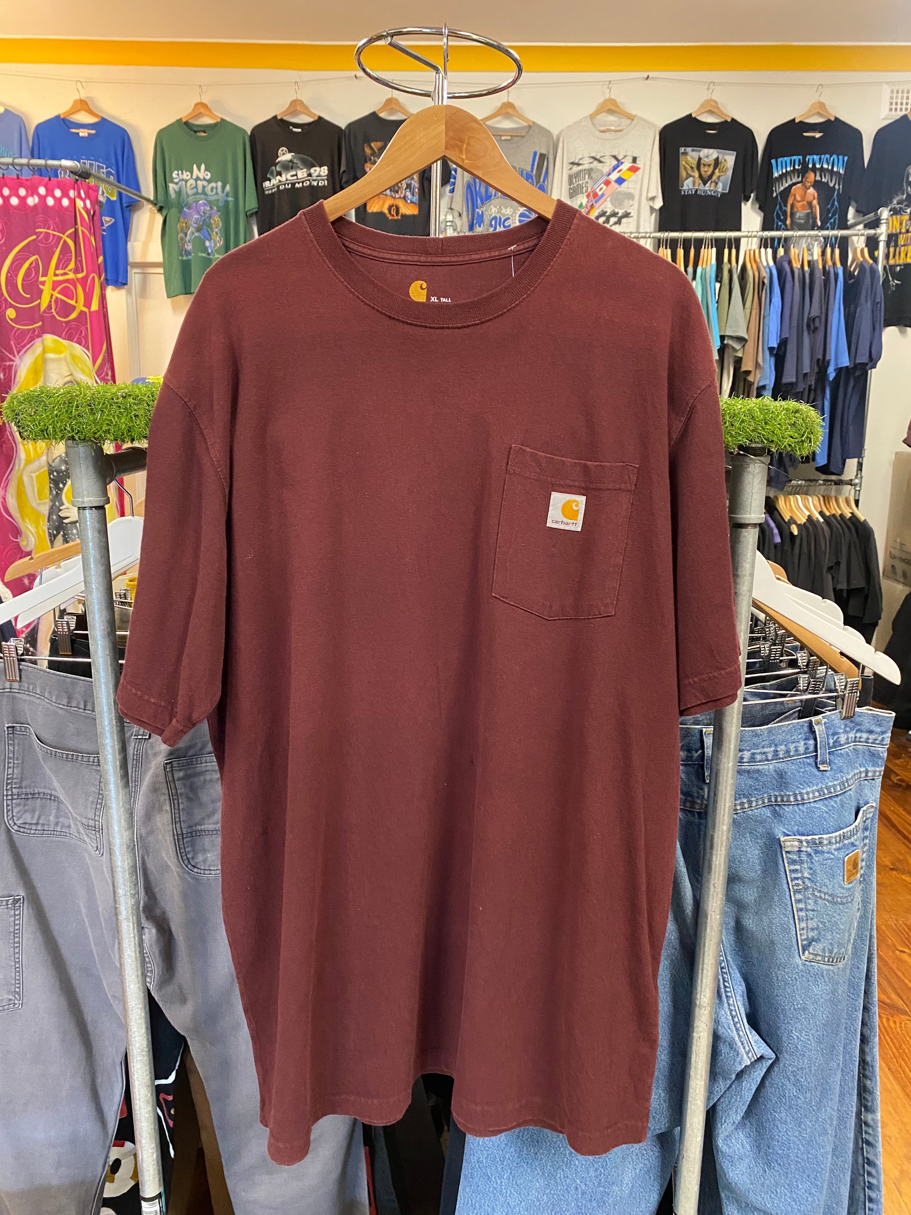 [XL] Carhartt Tall Burgundy Pocket Tee