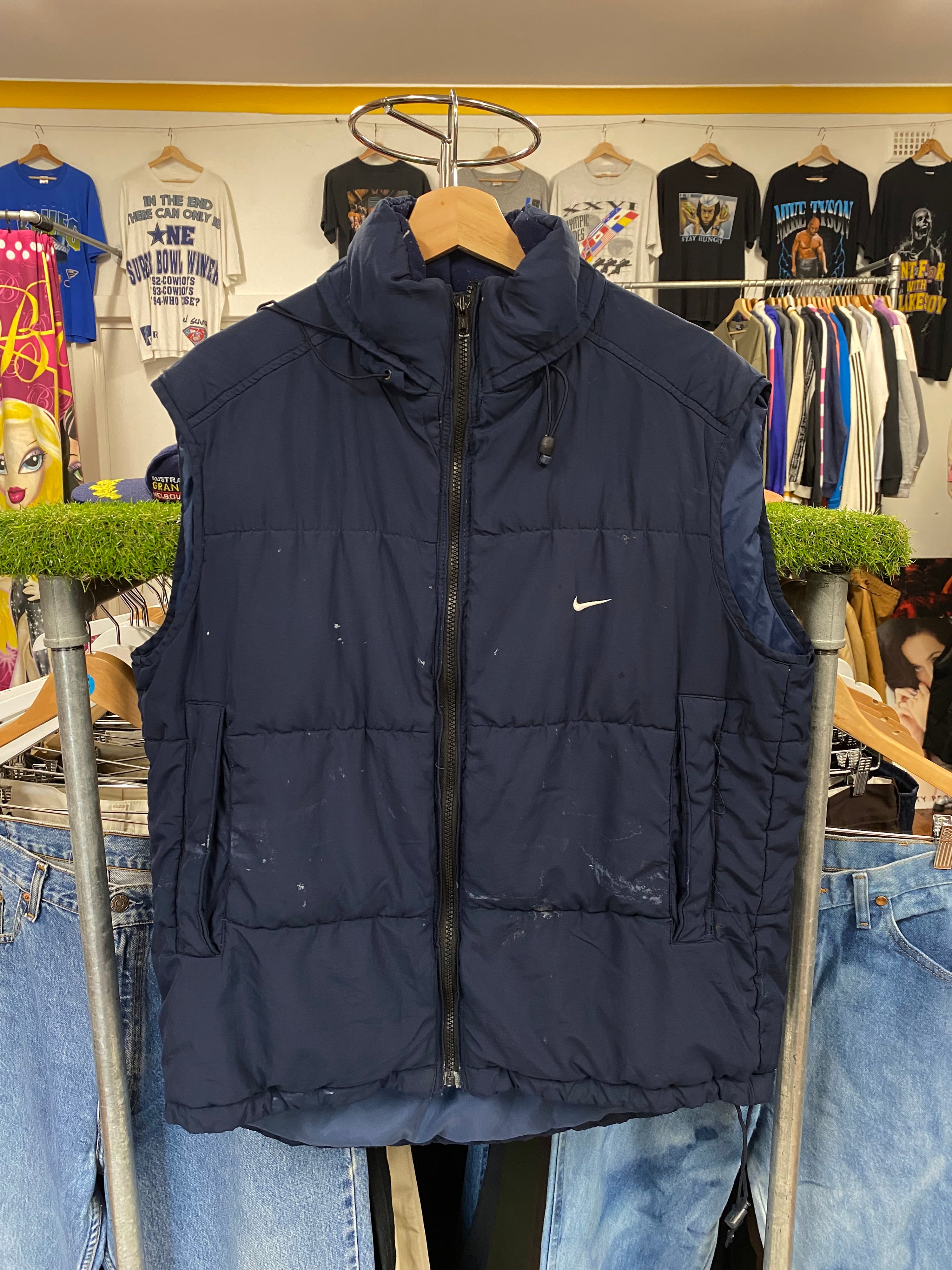 [M] Nike Navy Puffer Vest