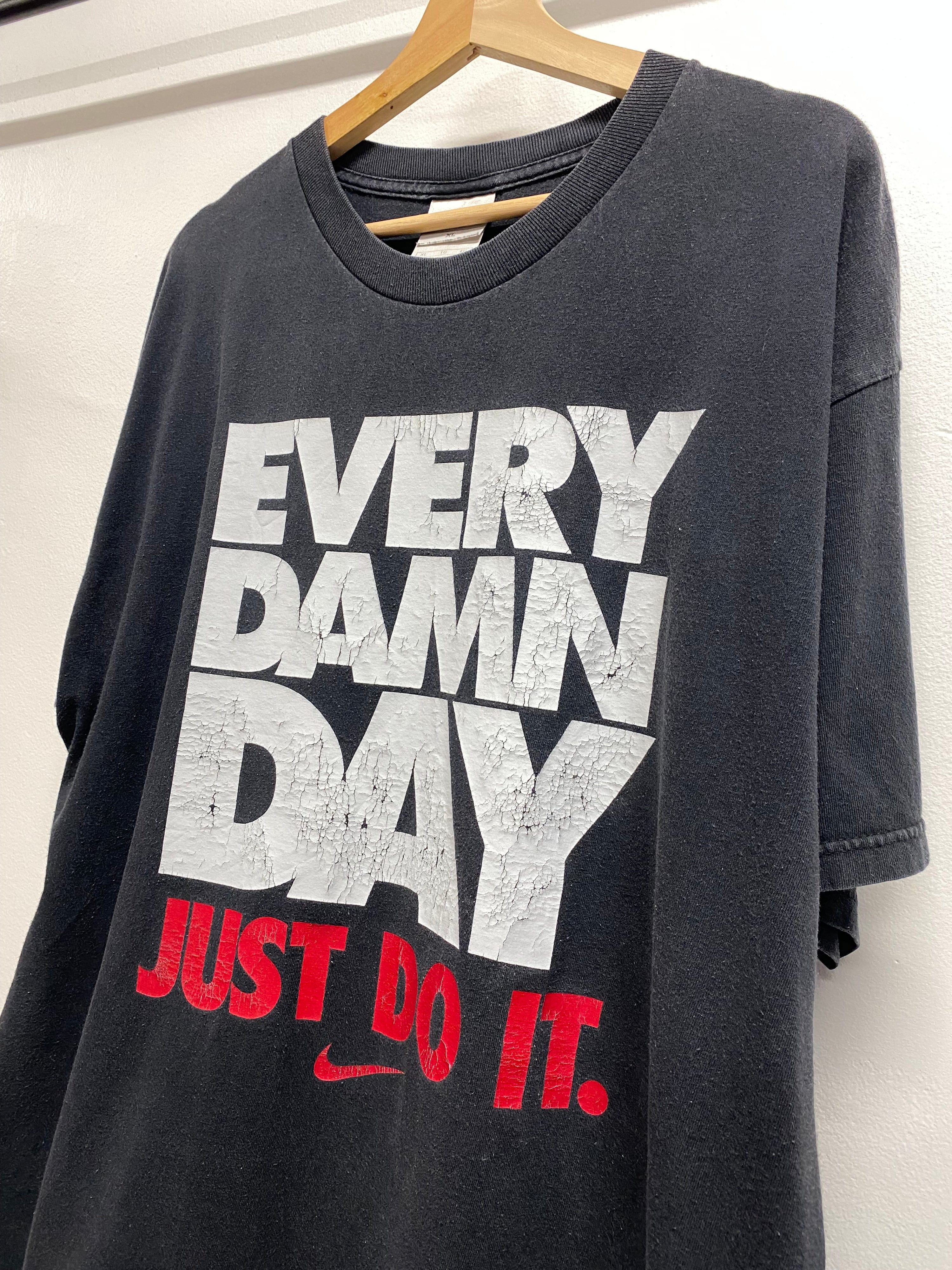 [XL] 2000s Nike 'Every Damn Day' Black Tshirt