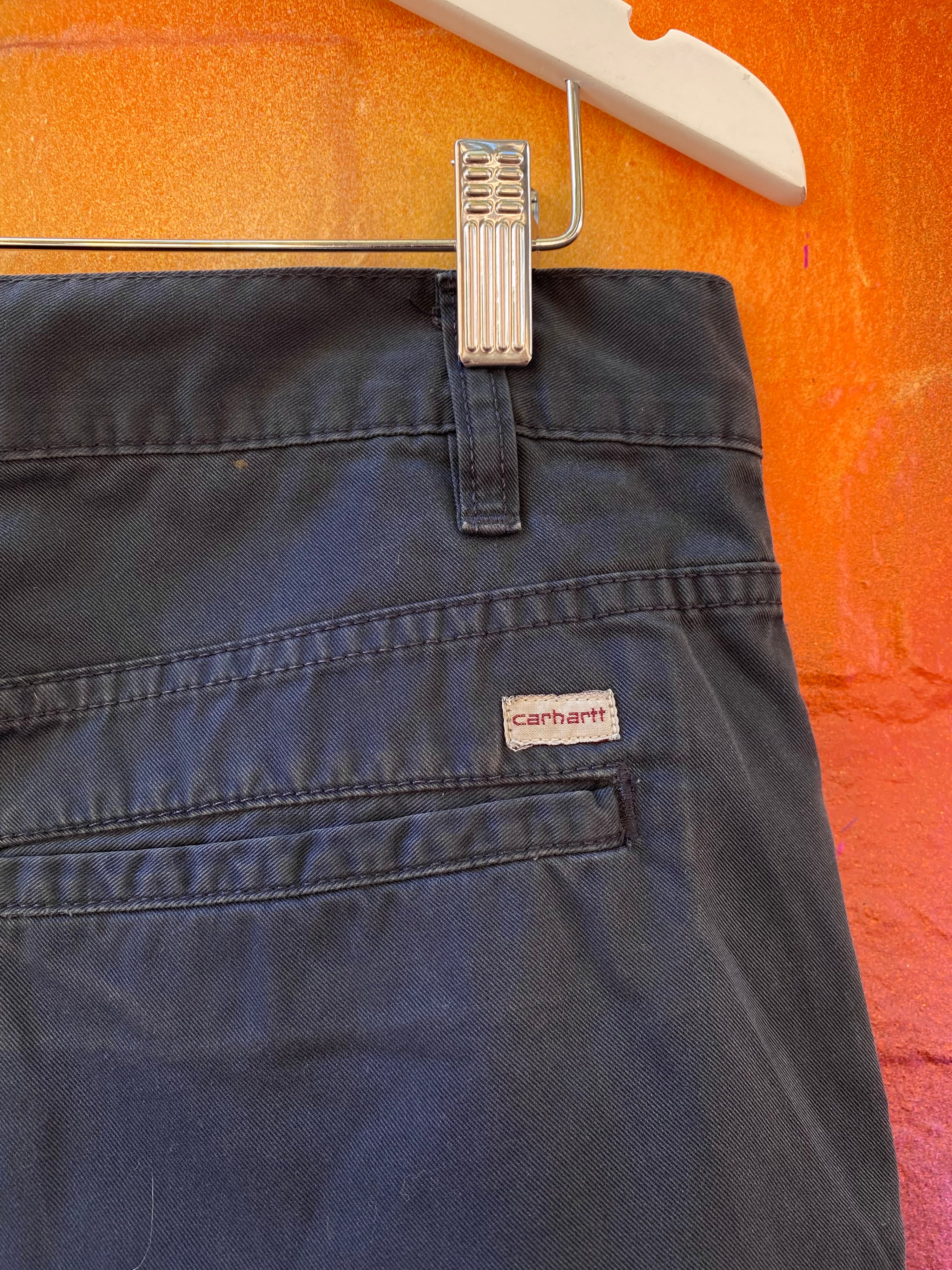[32] Carhartt Station Pants Dark Blue 32x32