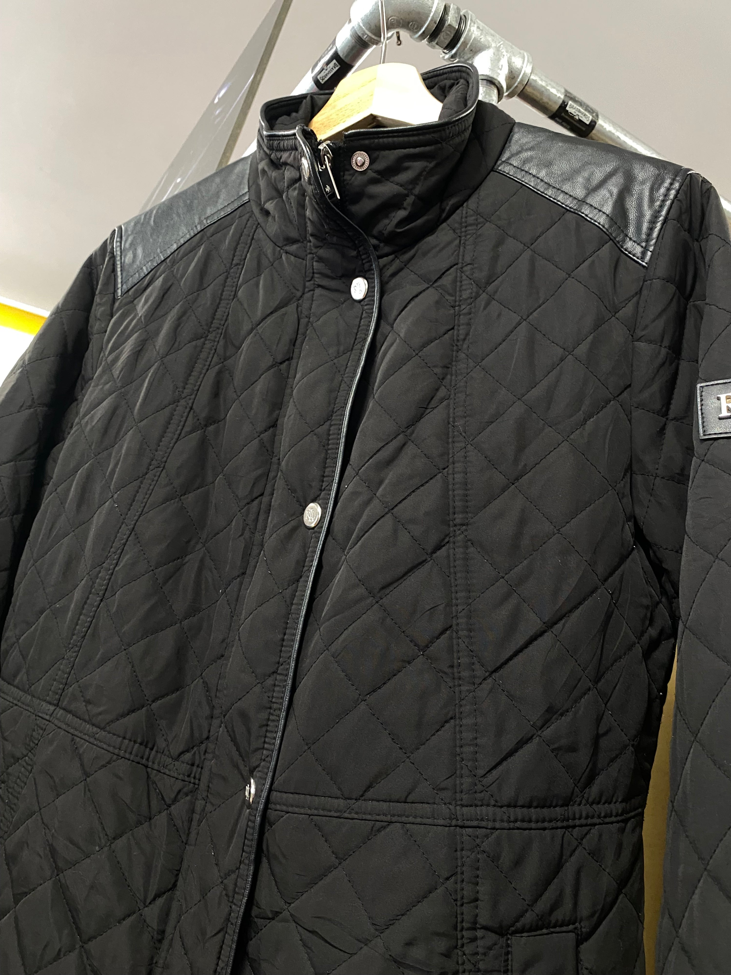 [S] Lauren RL Black Quilted Jacket