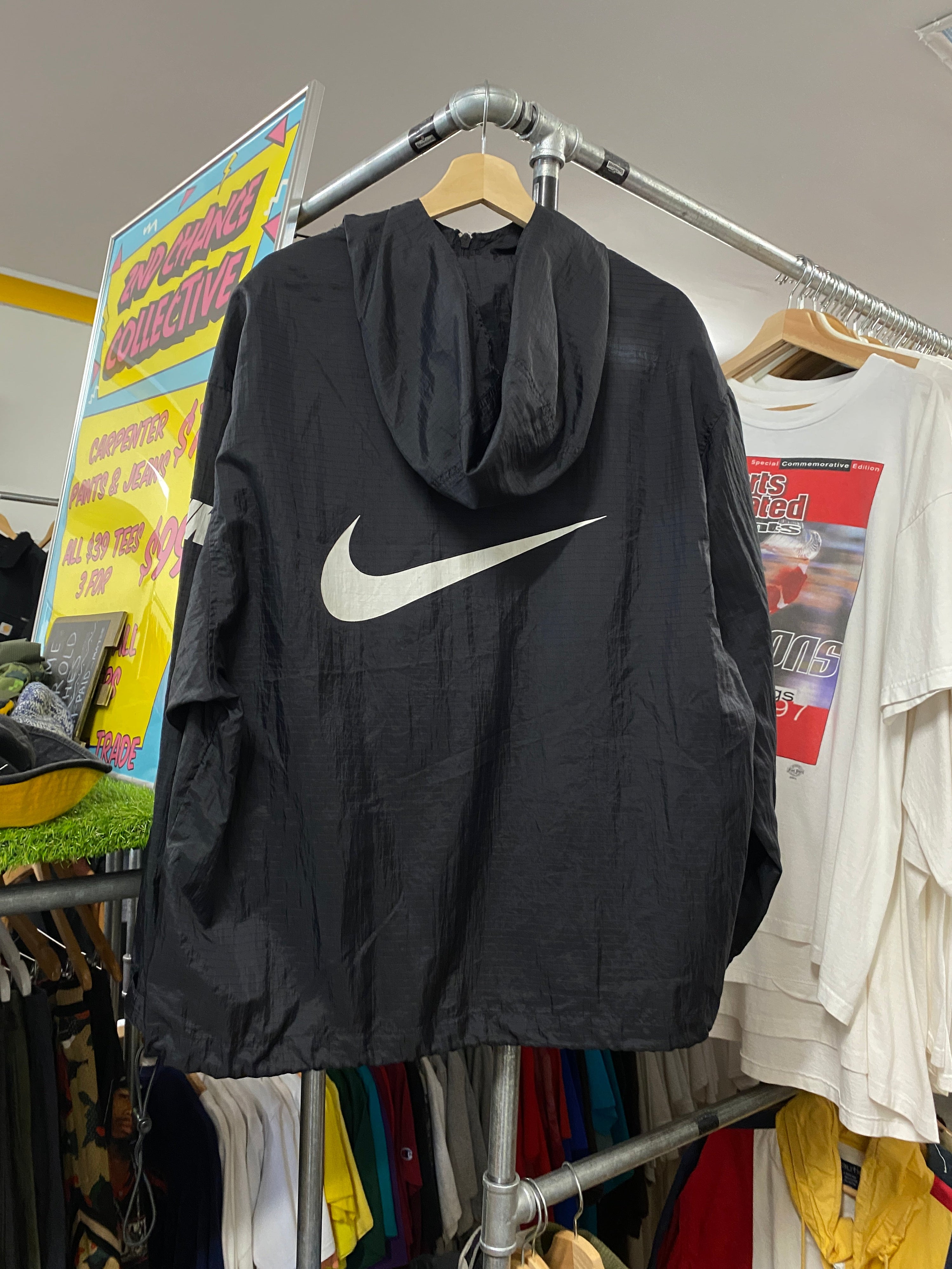 XL - Nike Premier Big Tick Black Windbreaker