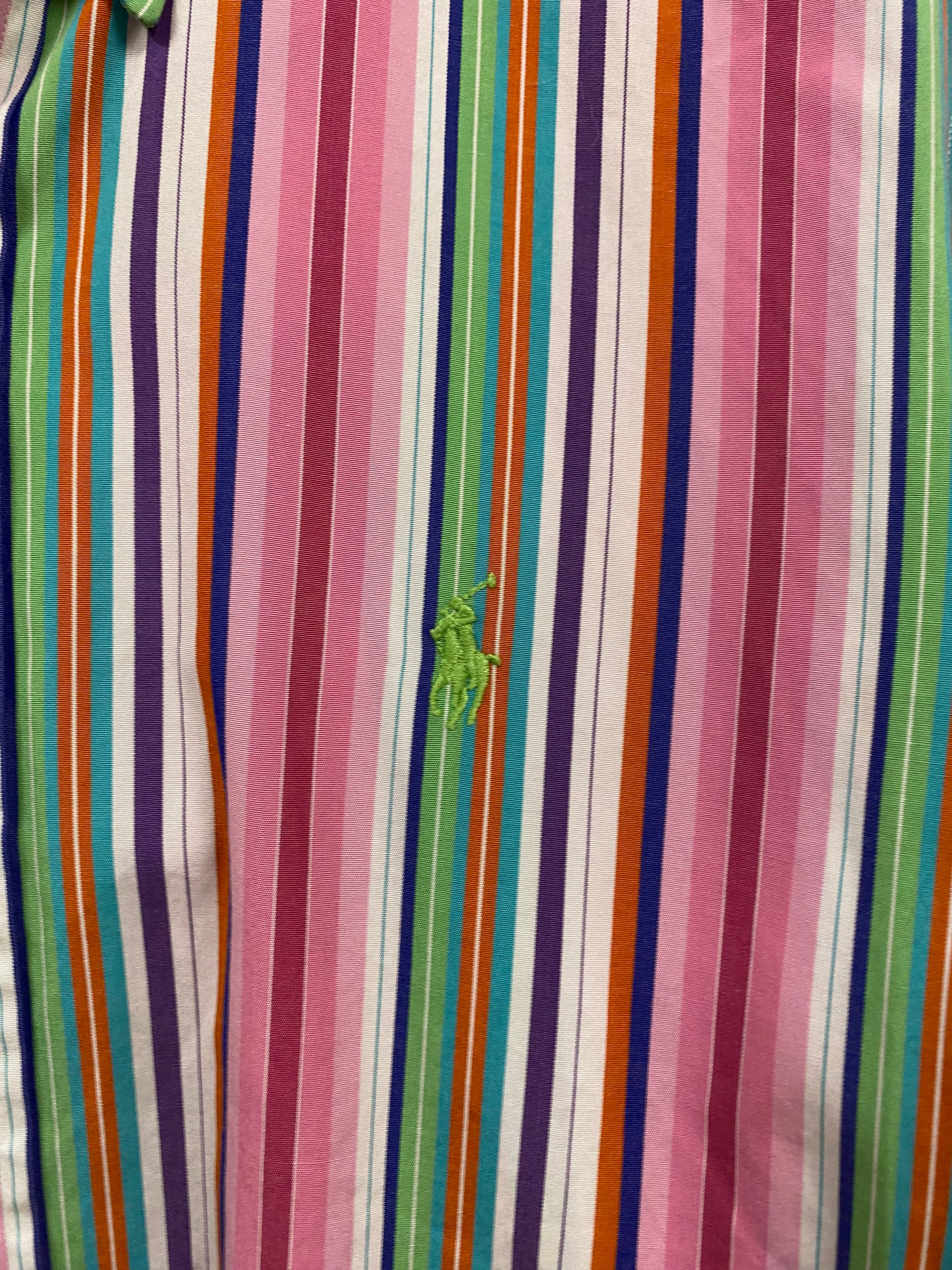 [S] Ralph Lauren Pink/Green LS Button-up