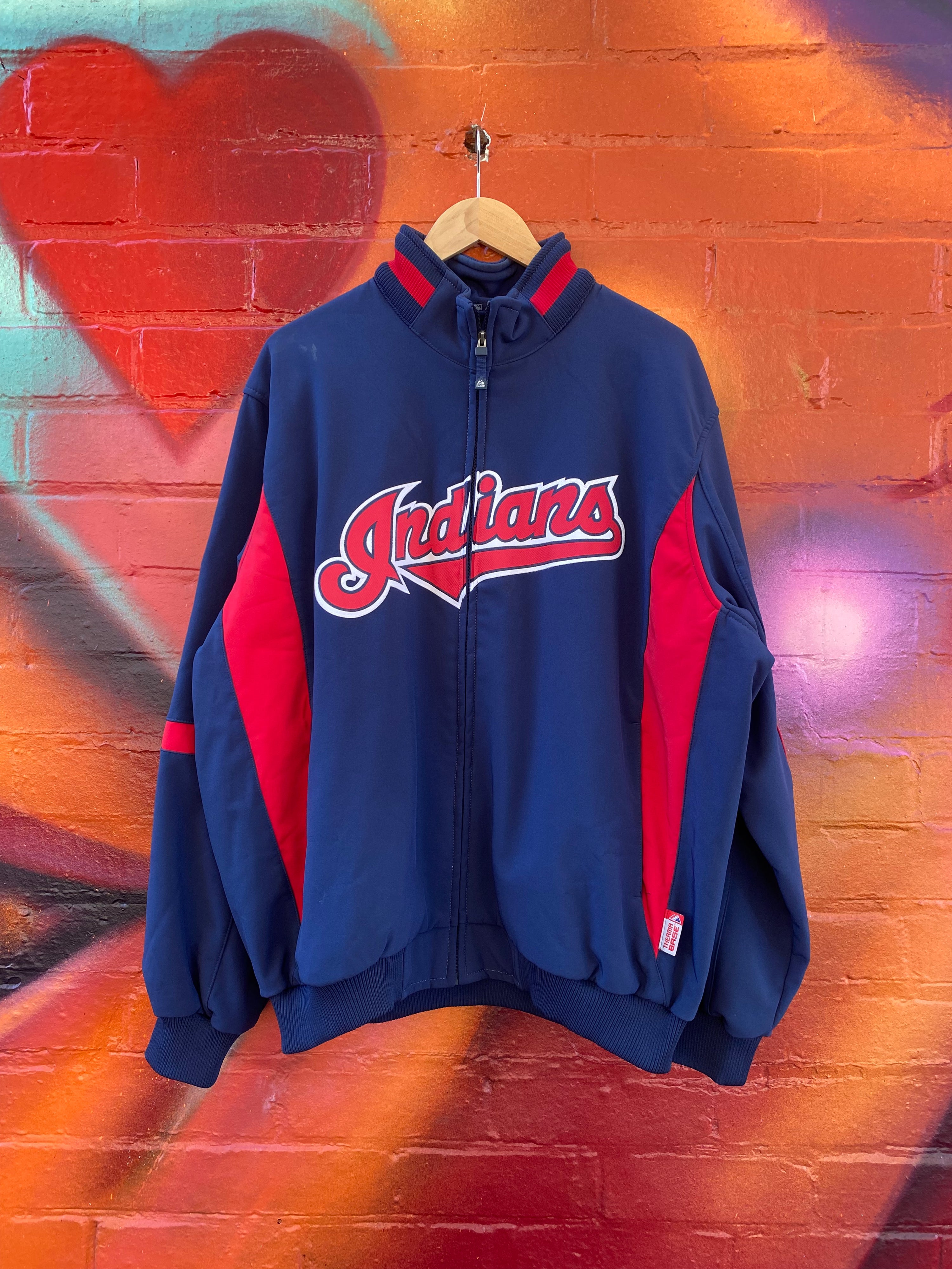 [XL] Cleveland Indians Therma Base Zip Up Jacket