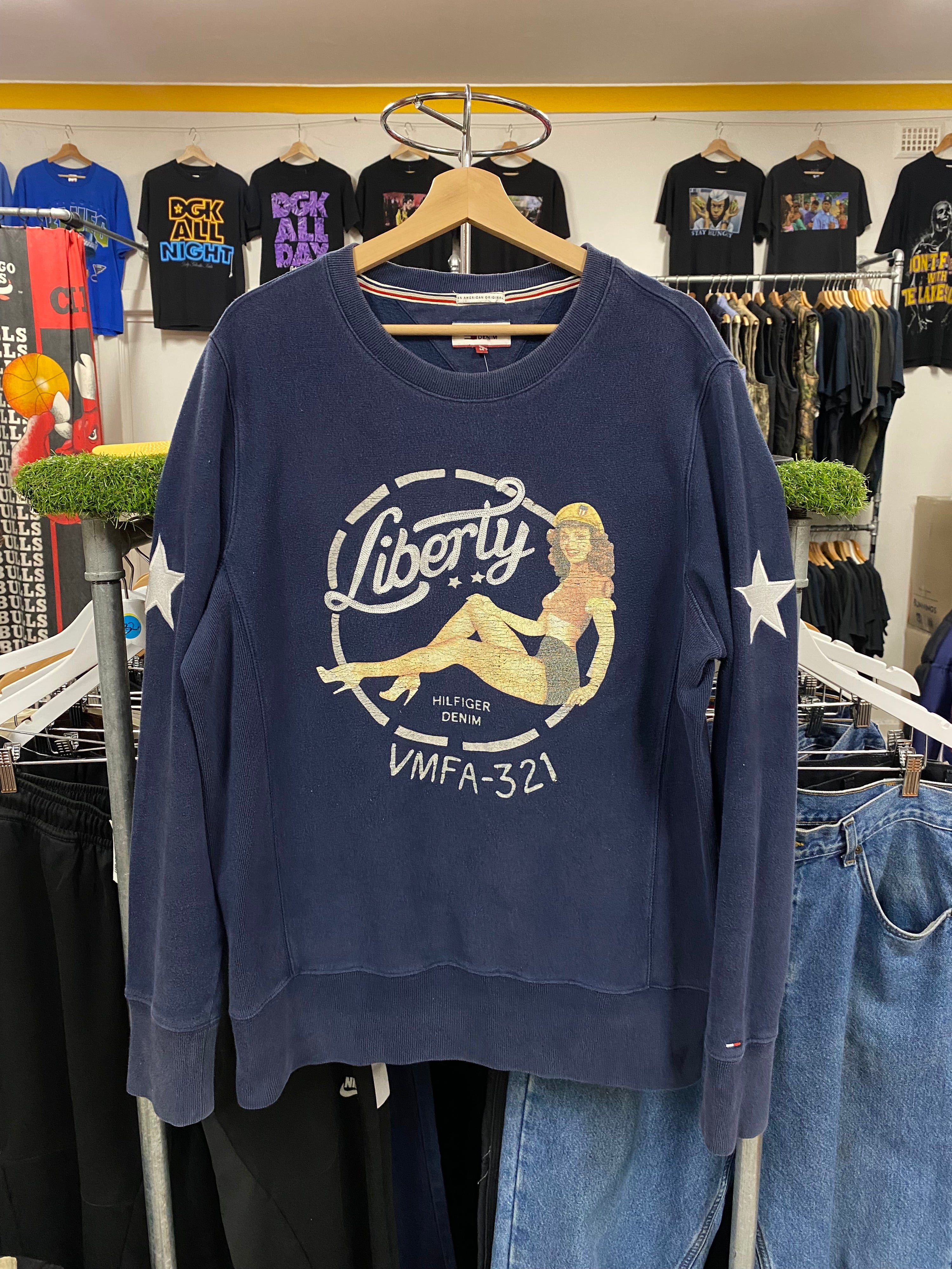 [M] Tommy Hilfiger Lady Liberty Blue Jumper