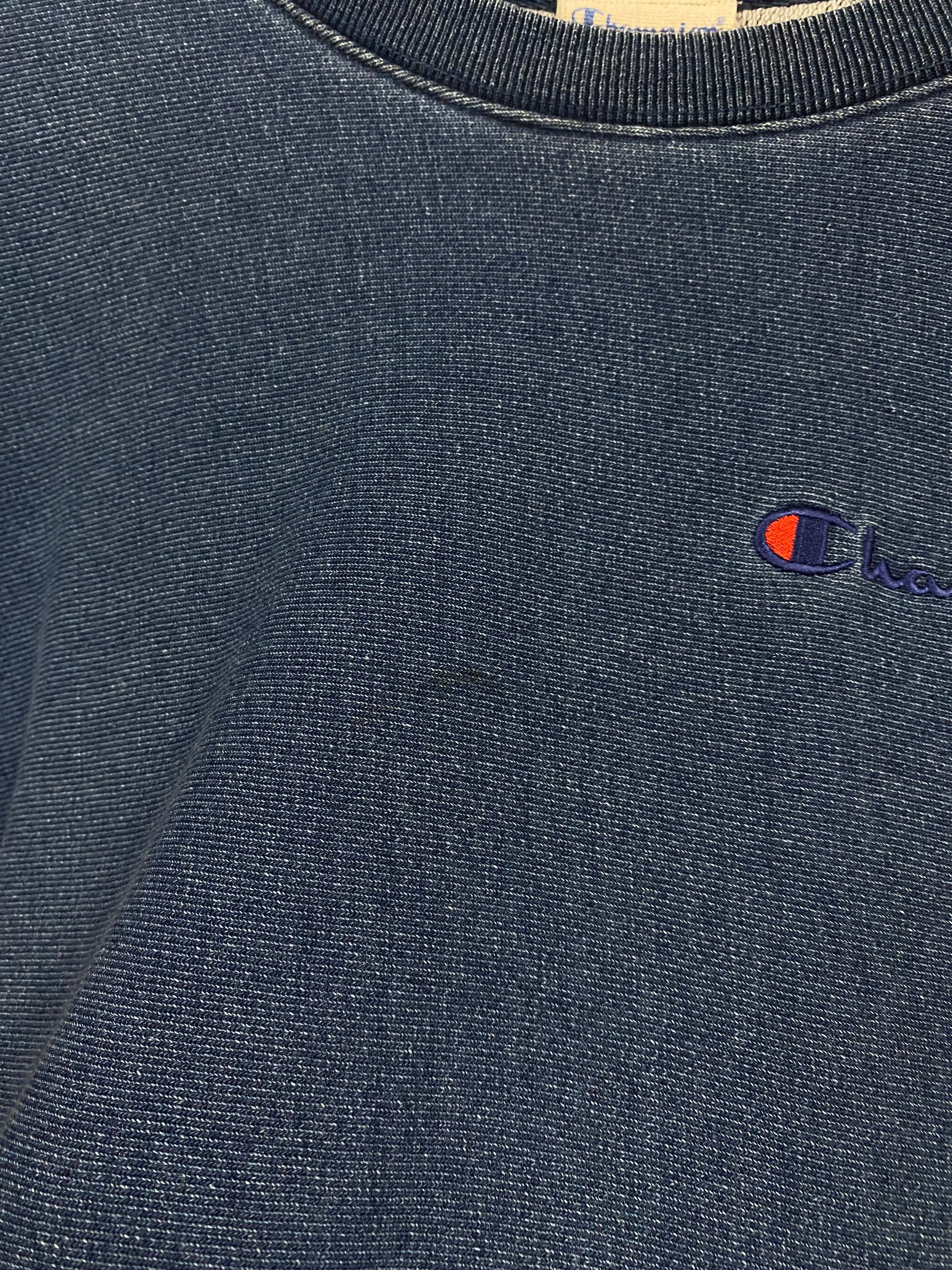 [L] Champion Re-Bound Reverse Weave Blue Jumper