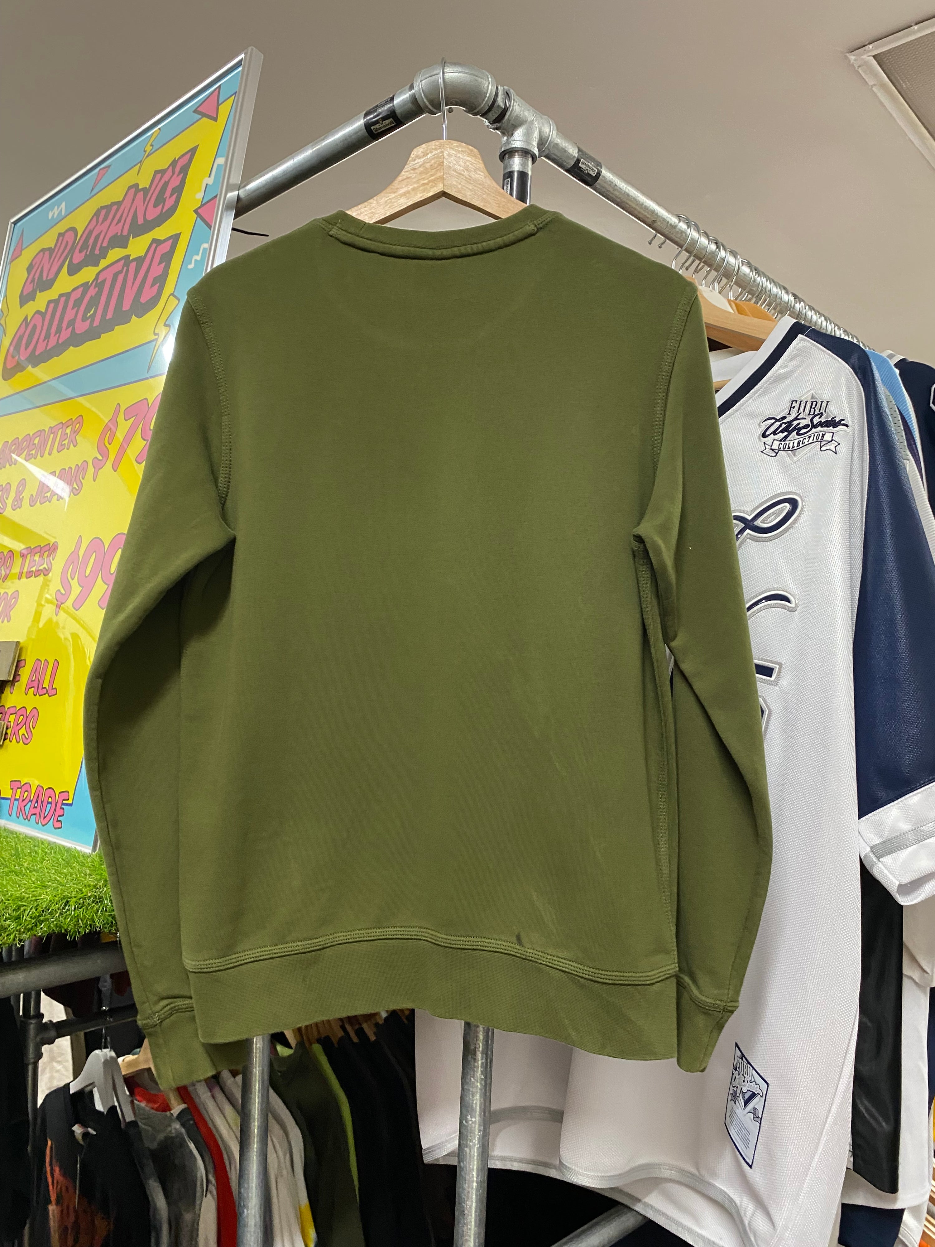 [M] Nike Small Tick Olive Jumper