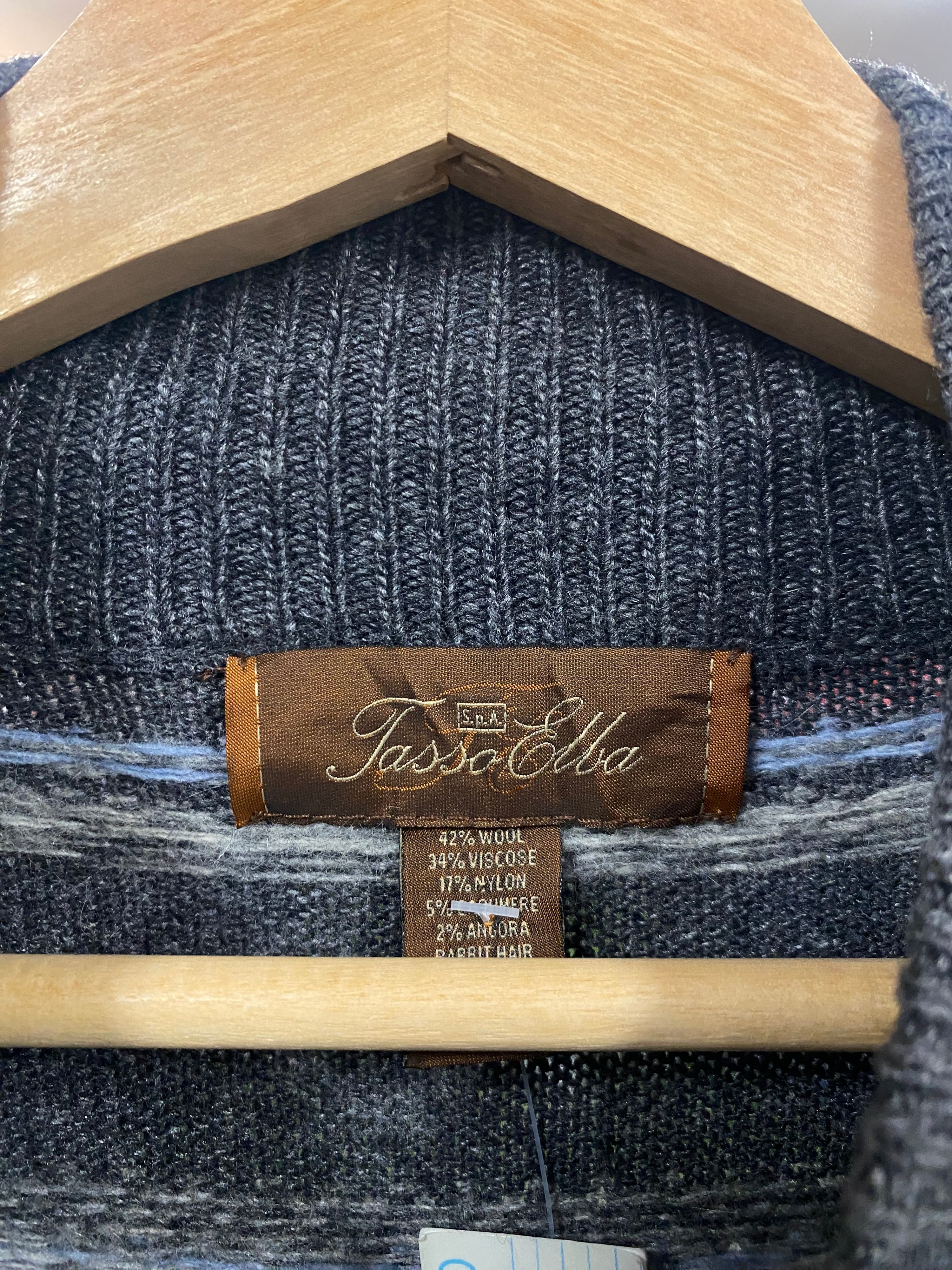 [L] Tasso Ella 1/4 Zip Grey Knit Jumper