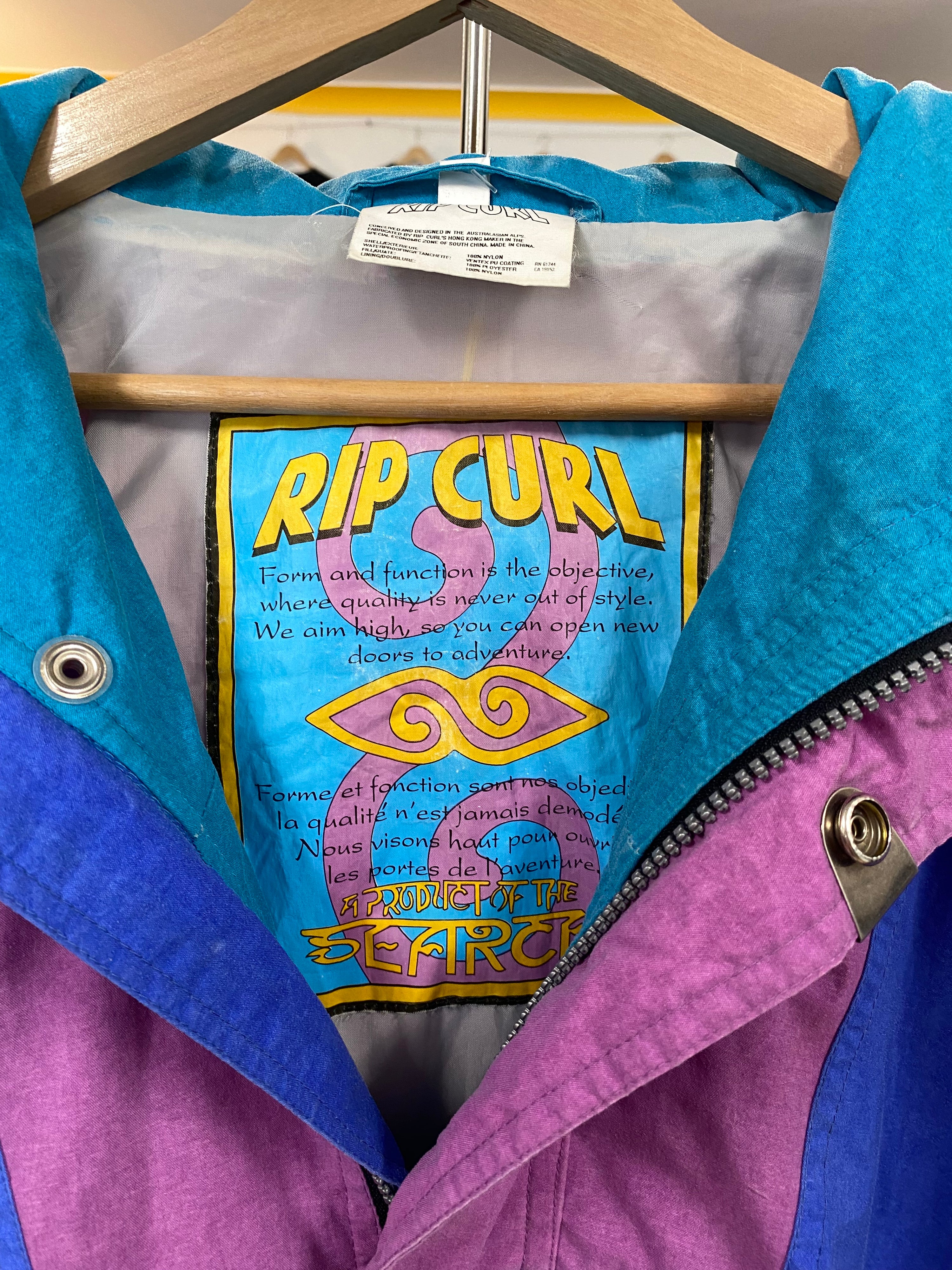 [L] Vintage Rip Curl Altitude High Pink/Green Anorak