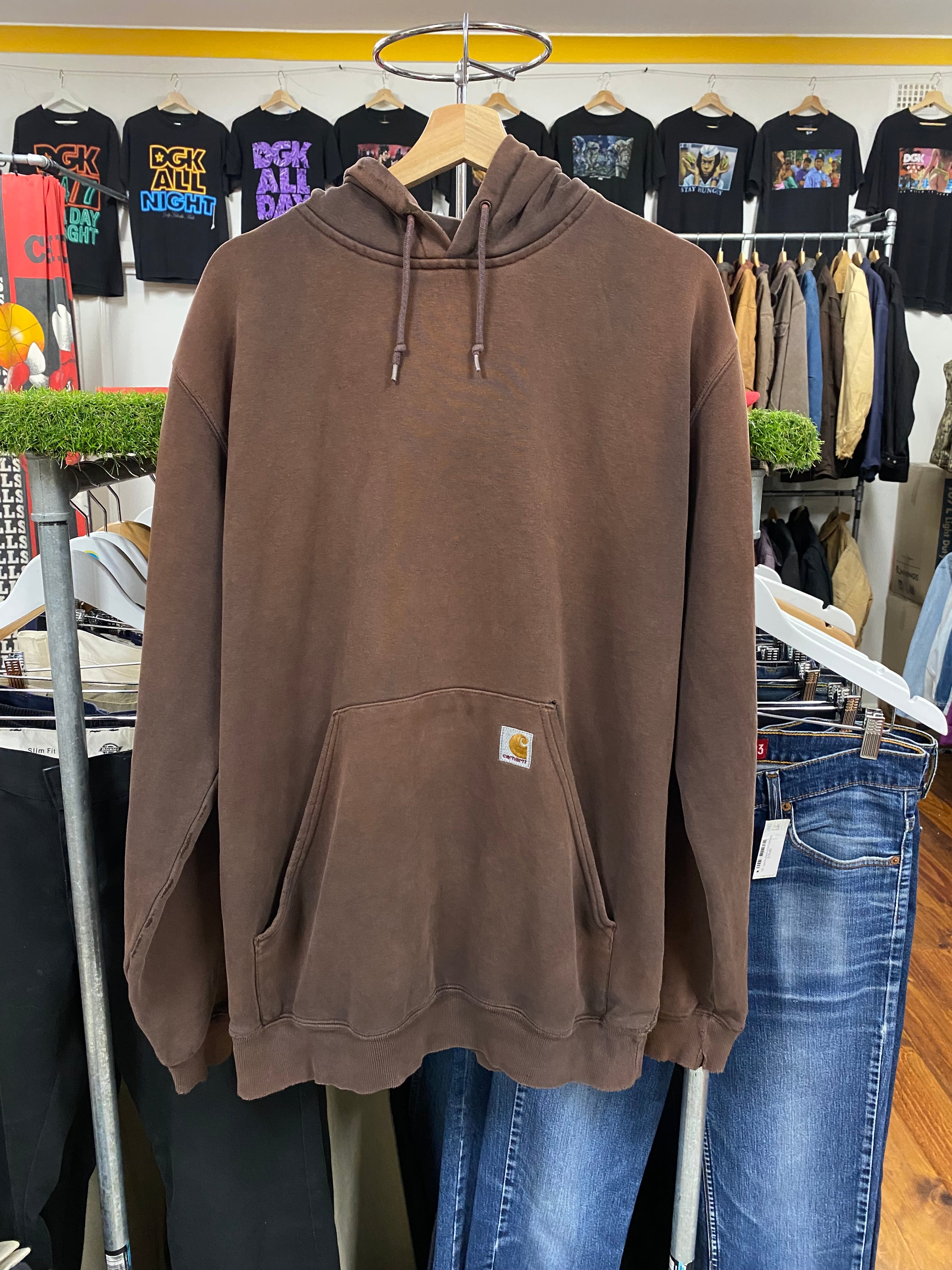 [L] Carhartt Faded Brown Tall Hoodie