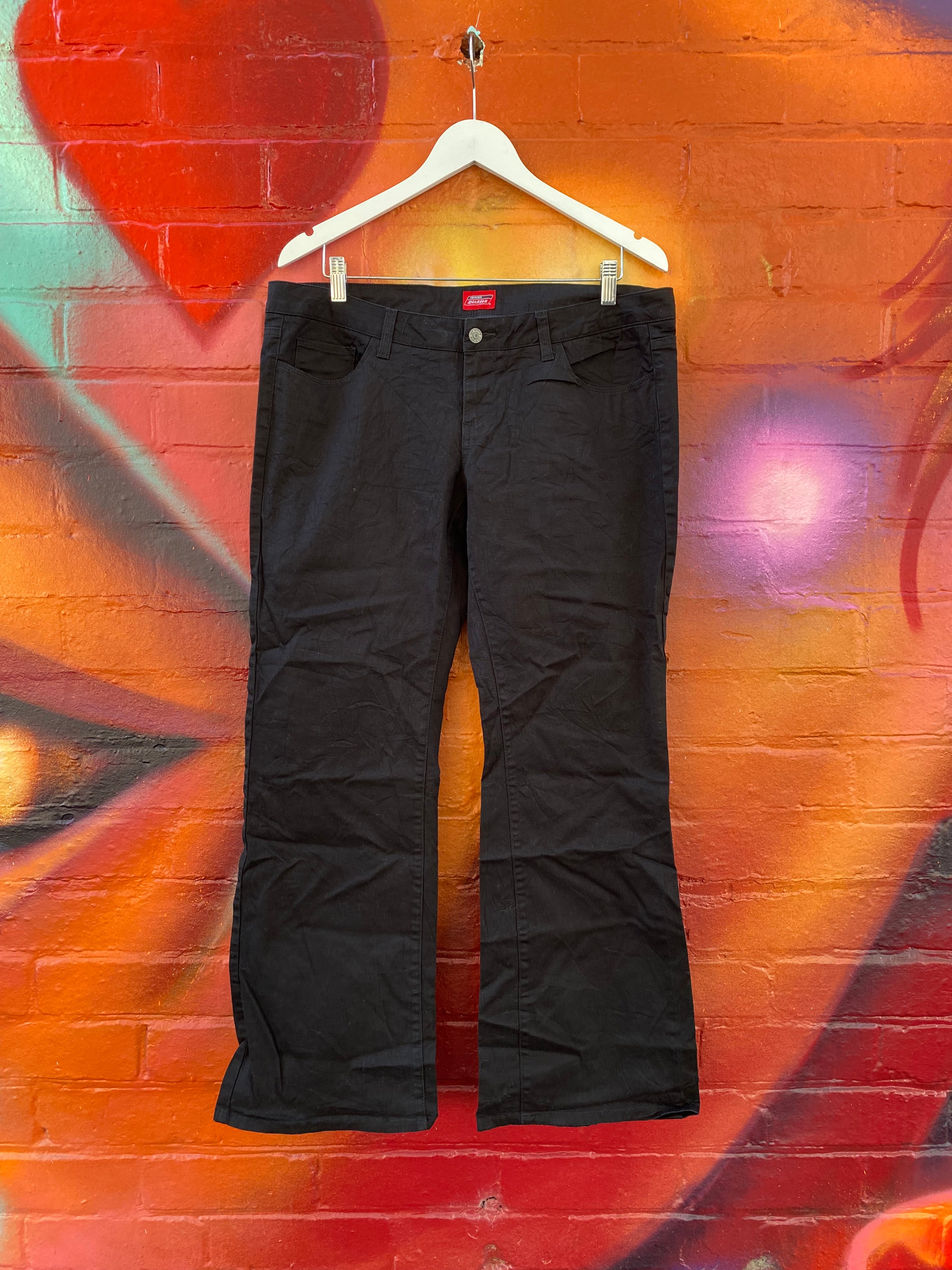 [38] Dickies Black Flared Leg Pants D149