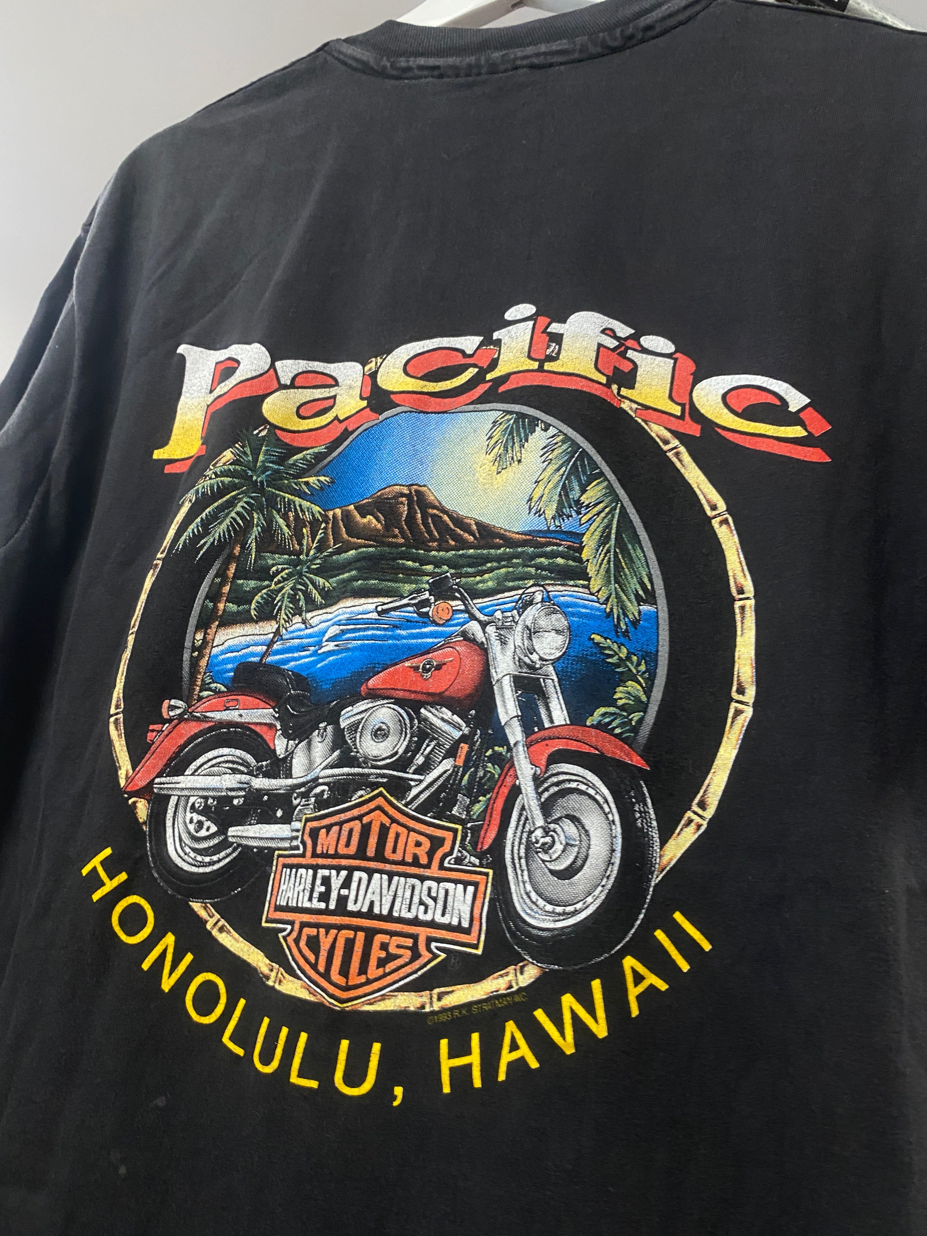 L - 1995 Harley Davidson Pacific DS Pocket Tee