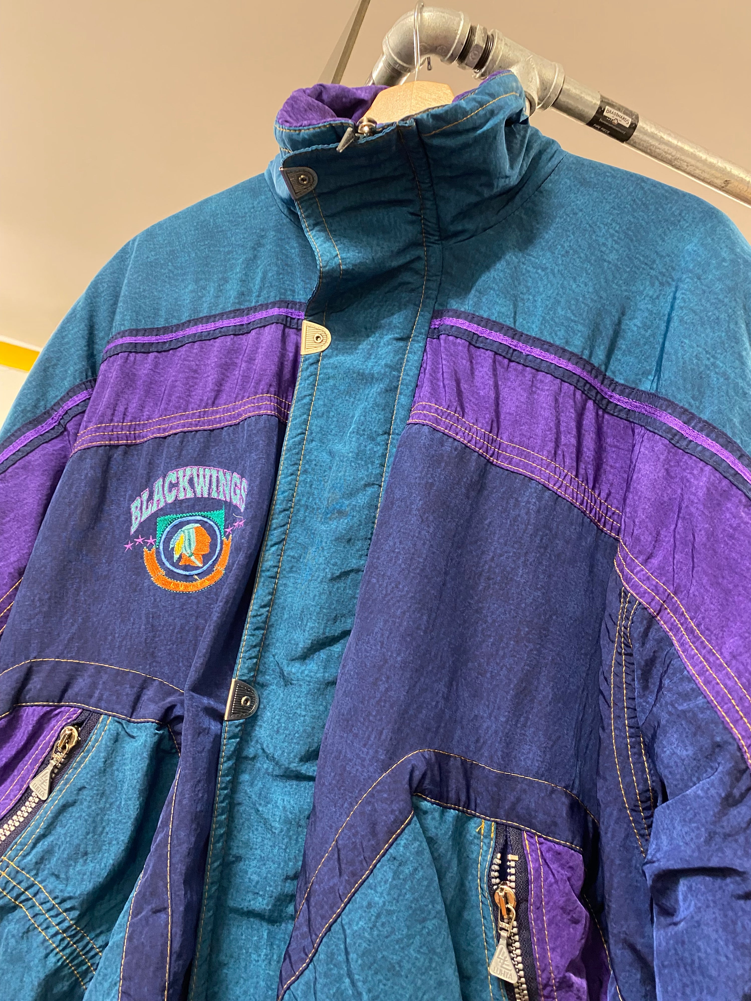 [L/XL] Vintage Blackwings Green/Purple Jacket