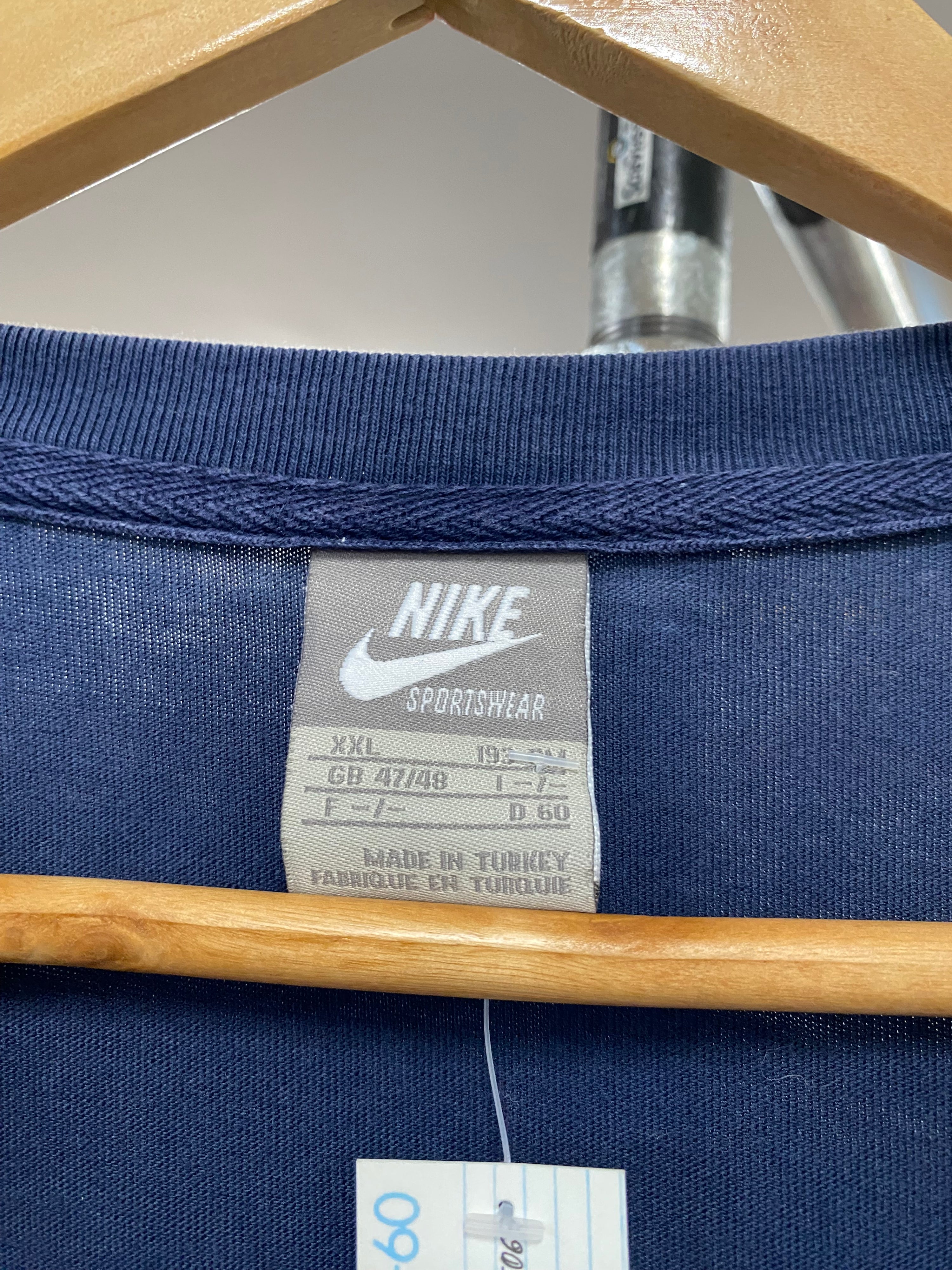 2XL - Nike Spellout Pocket Logo Navy Blue Tee