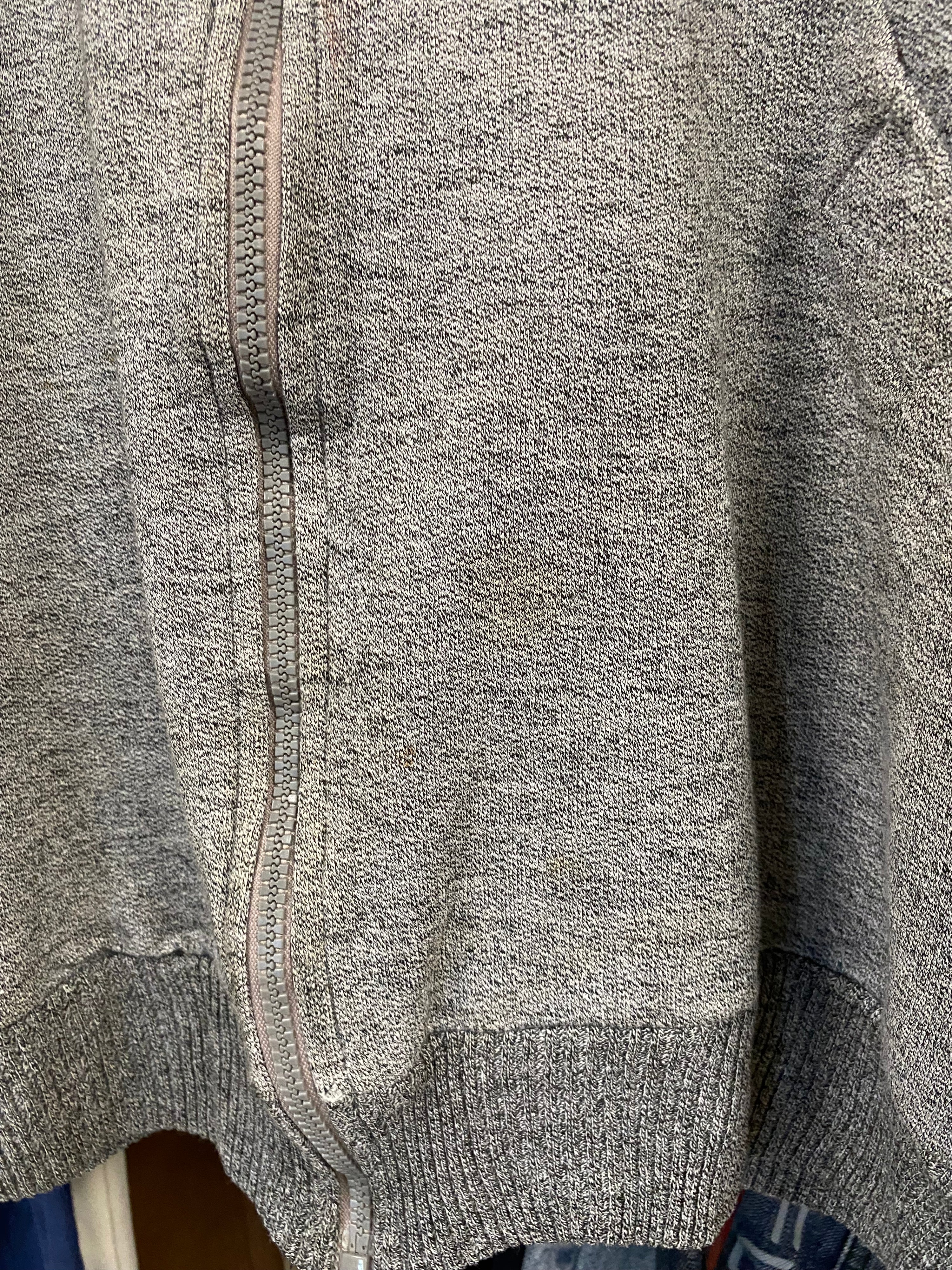 [S] Ellesse Heather Grey Zip Hoodie Red/Blue/Green Accent