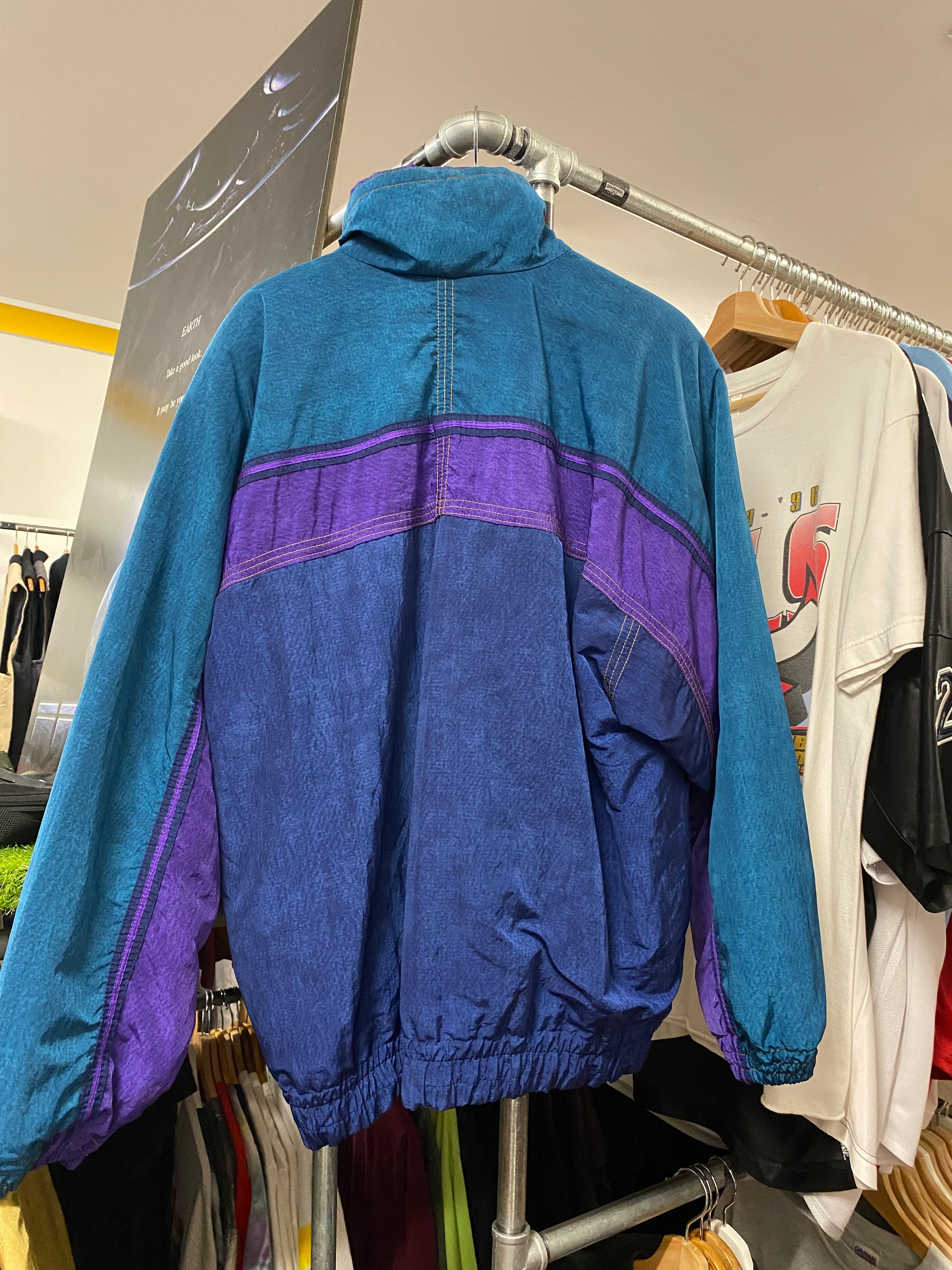 [L/XL] Vintage Blackwings Green/Purple Jacket