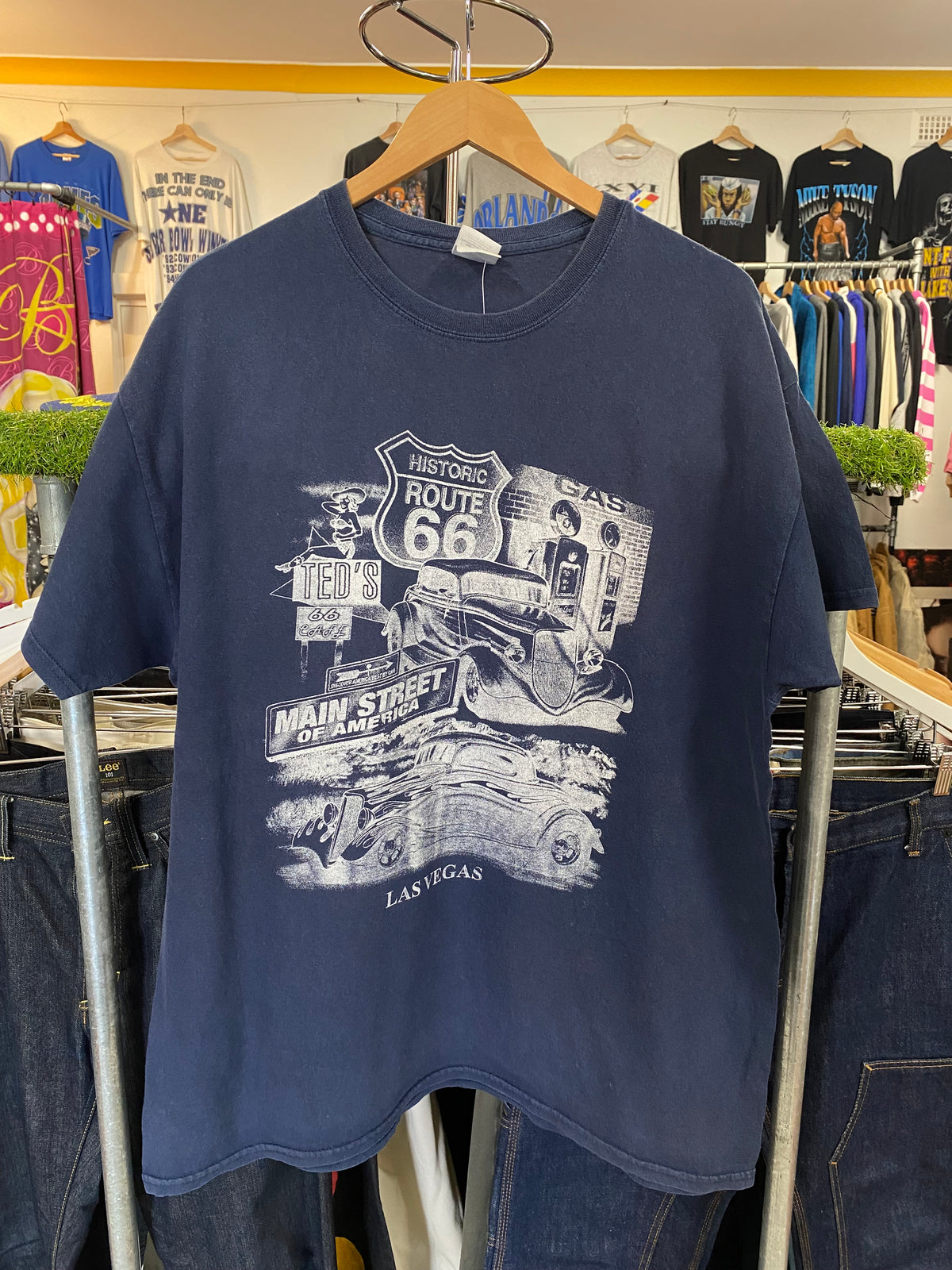 XL - Las Vegas Route 66 Blue Tee