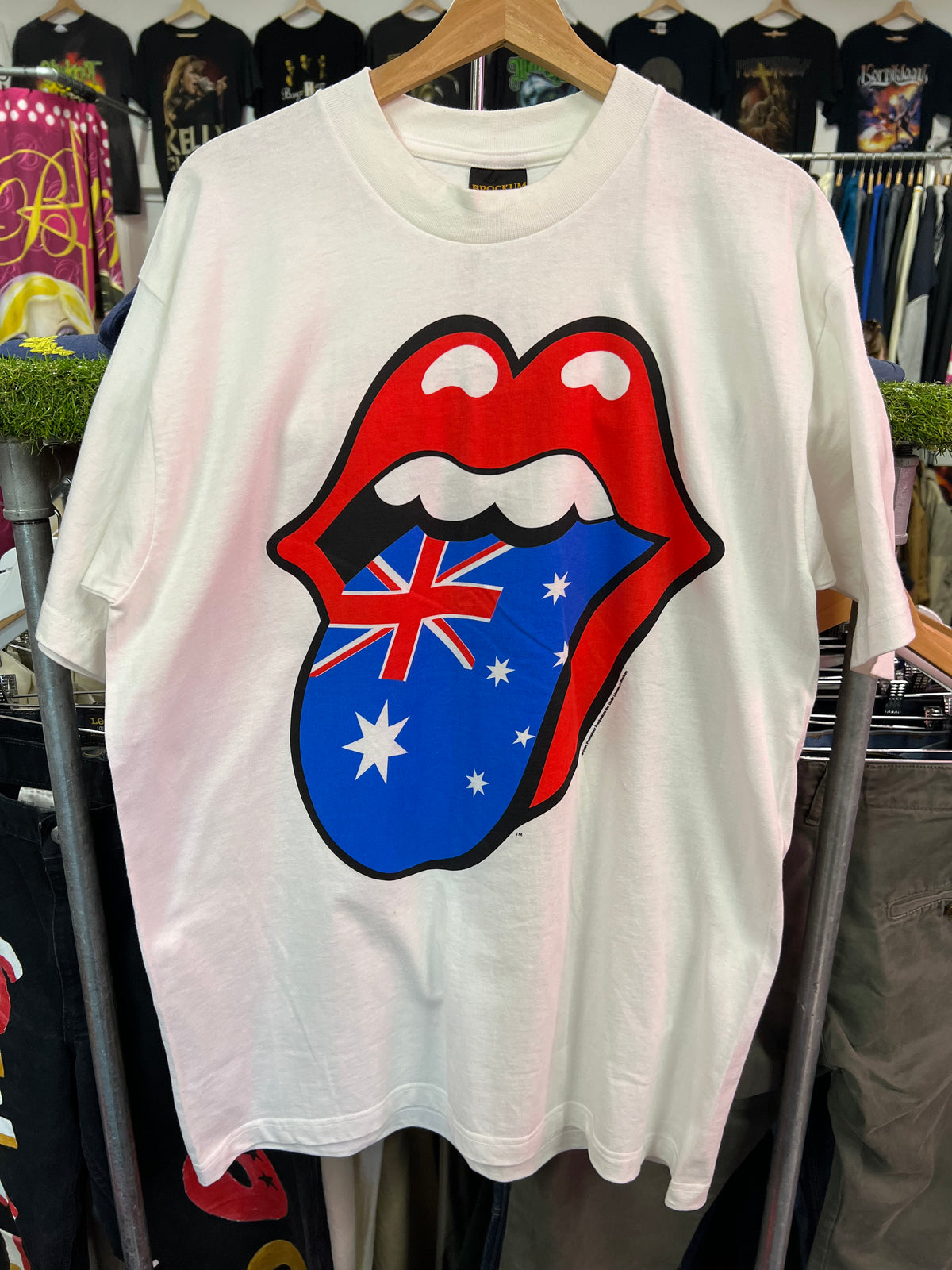 [L] 1995 Rolling Stones Voodoo Lounge Aus/NZ Double Sided Tour Tshirt Brand New With Tags