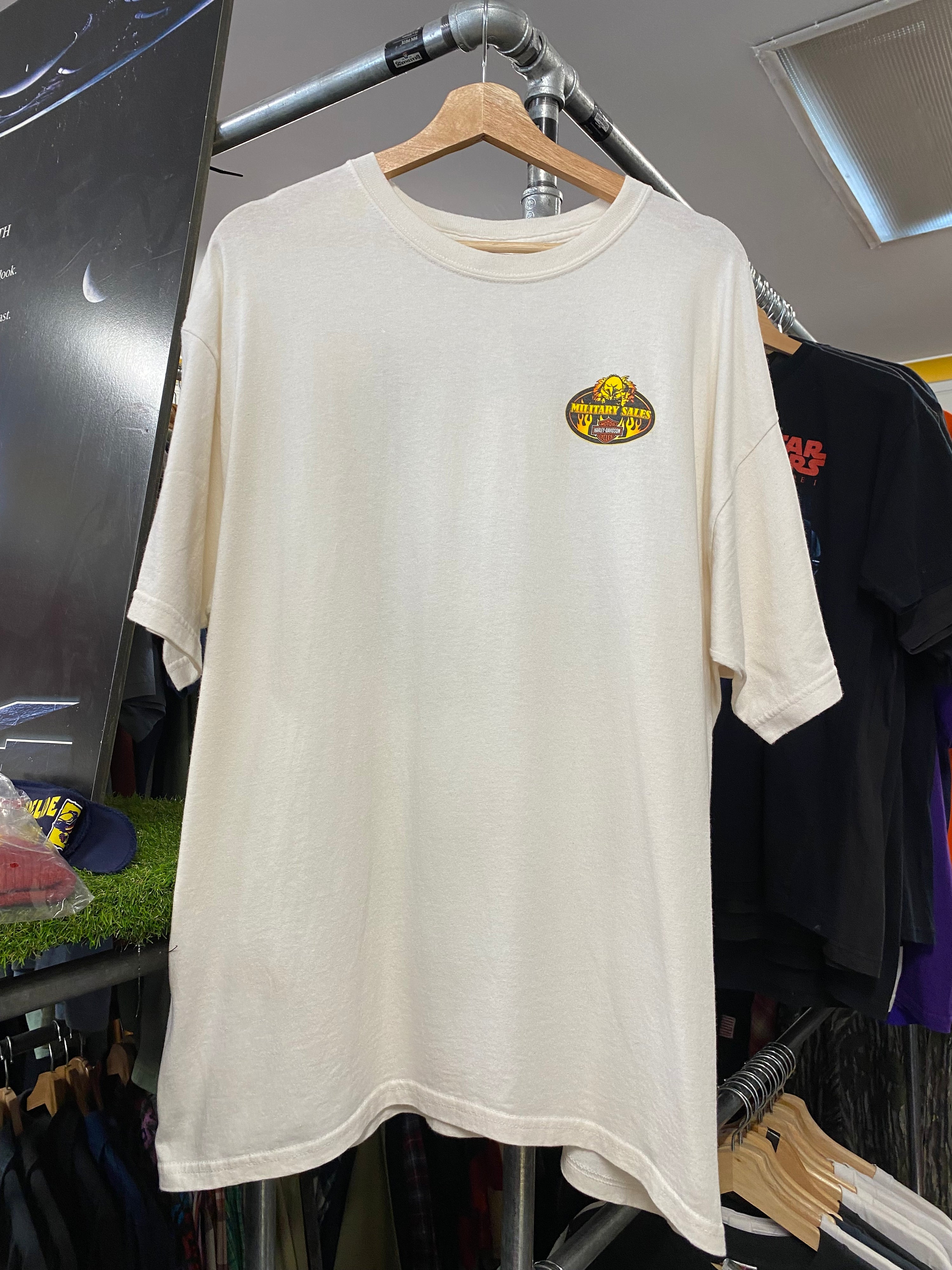 [XL] Harley Davidson Military Sales White DS Tee