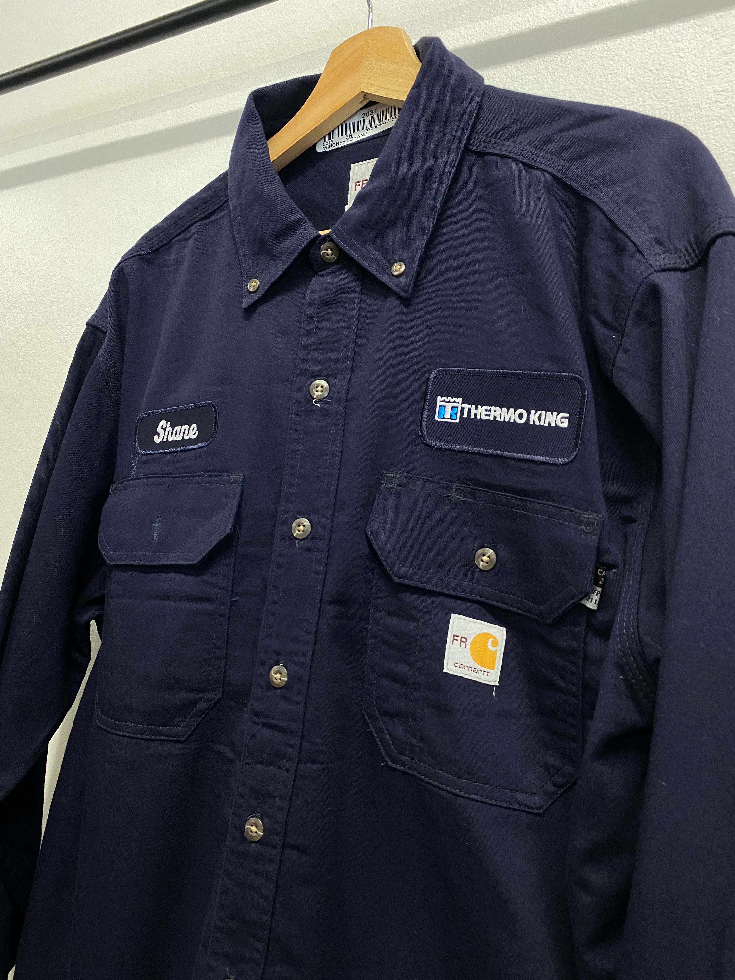 L - Carhartt FR Navy LS Button-up 'Shane'