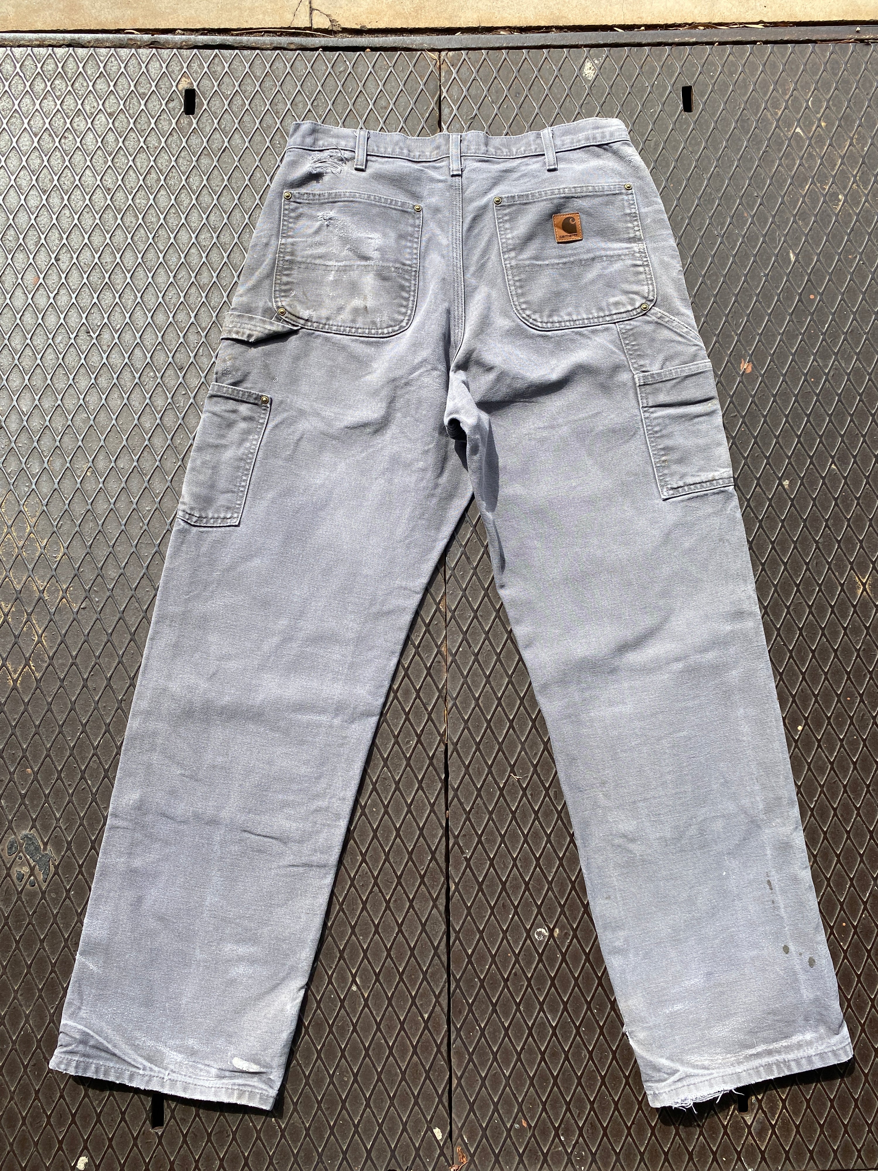 33 - Carhartt Double Knees Grey Heavily Marked